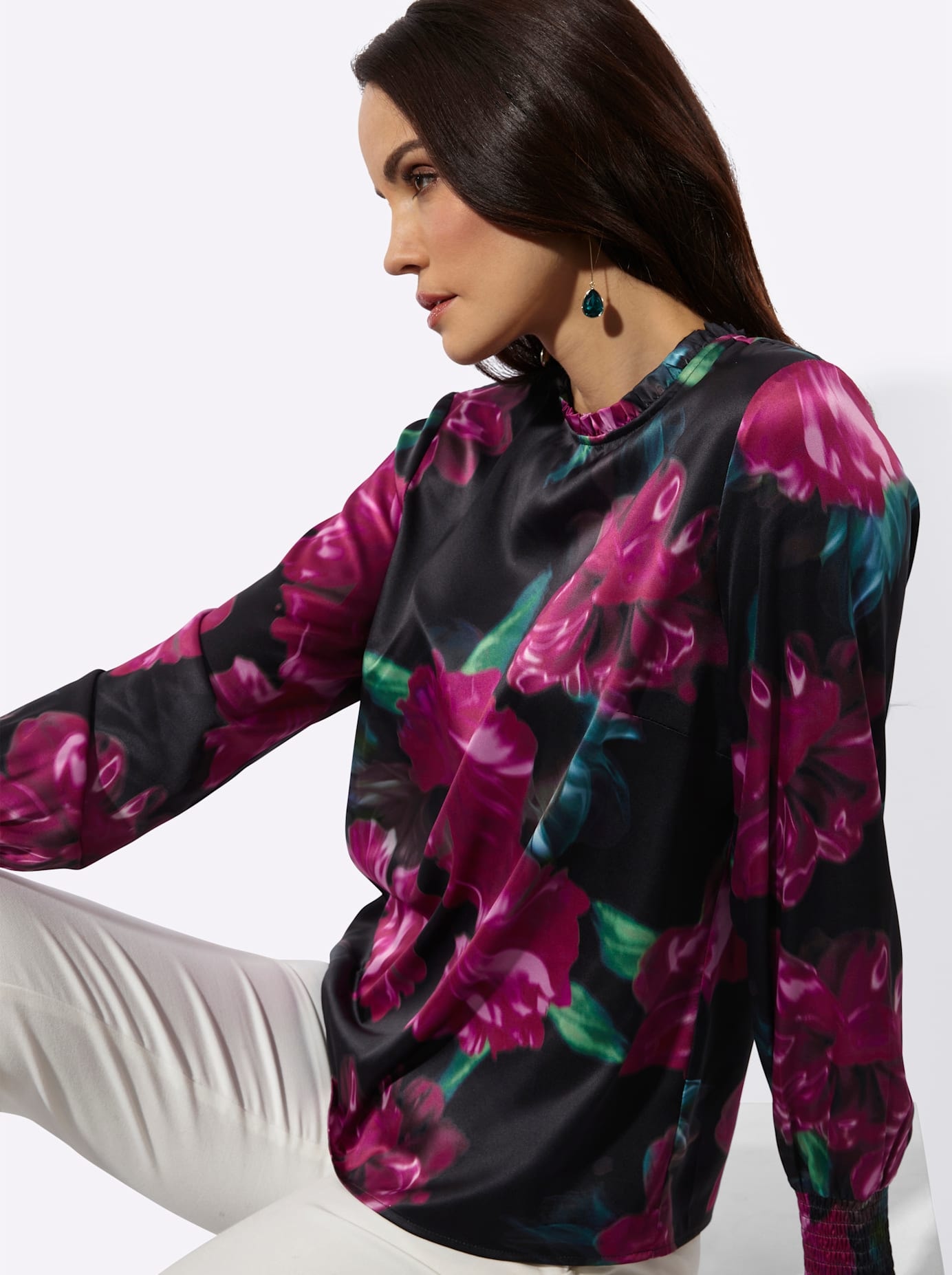 creation L Satinbluse