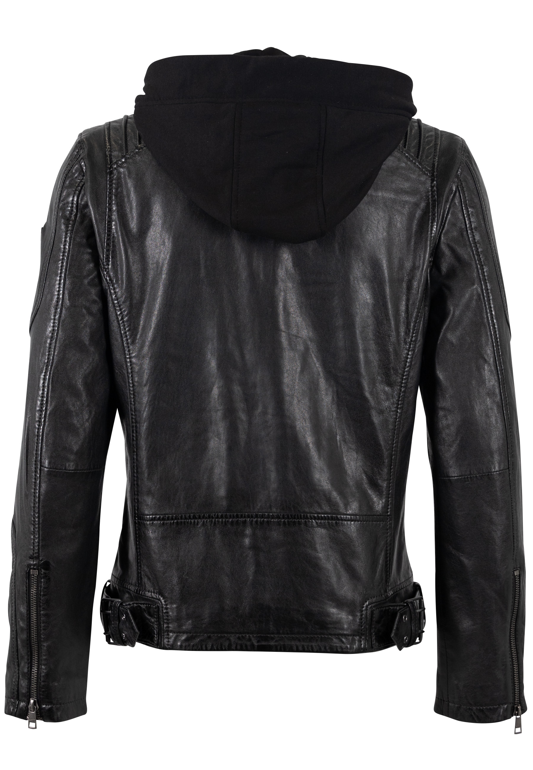 Mauritius Lederjacke »MMUbaldo SF« mit Kapuze mit abnehmbarer Jerseykapuze