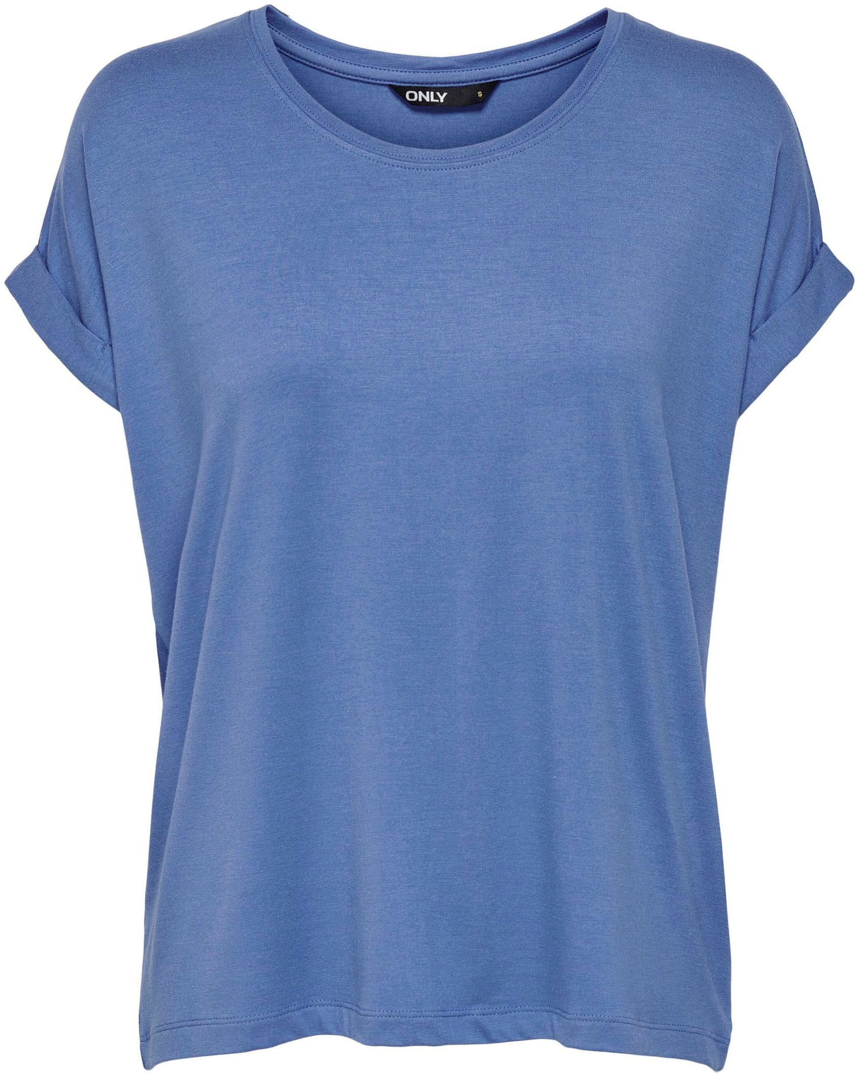 ONLY T-Shirt »ONLMOSTER – Kurzarmshirt mit Aufschlag und klassischem Look« Viskosemischung, regular fit