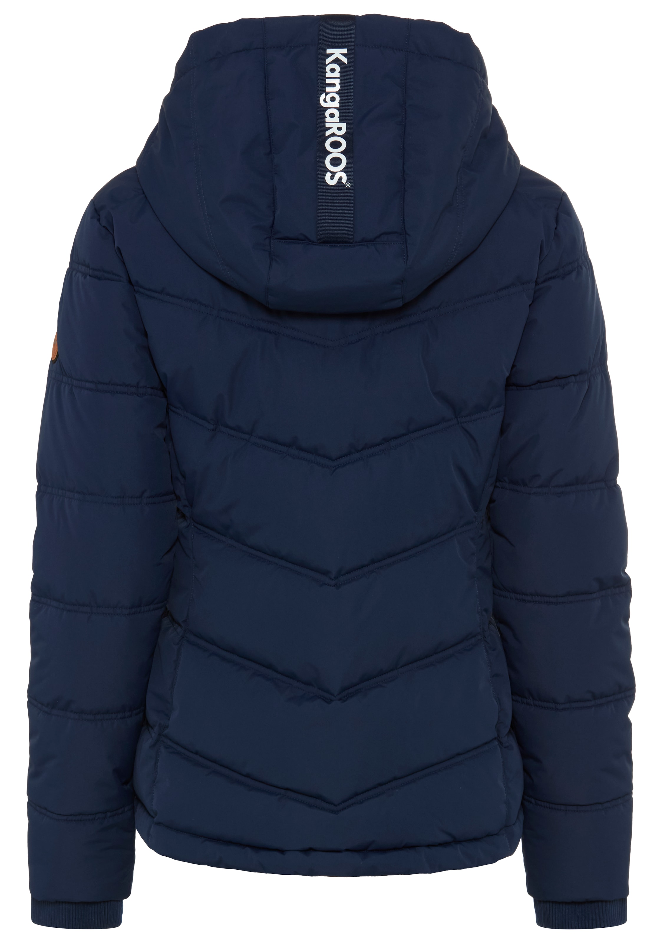 KangaROOS Veste d'hiver avec capuche avec capuche et cordon de serrage, poches zippées et poche intérieure,