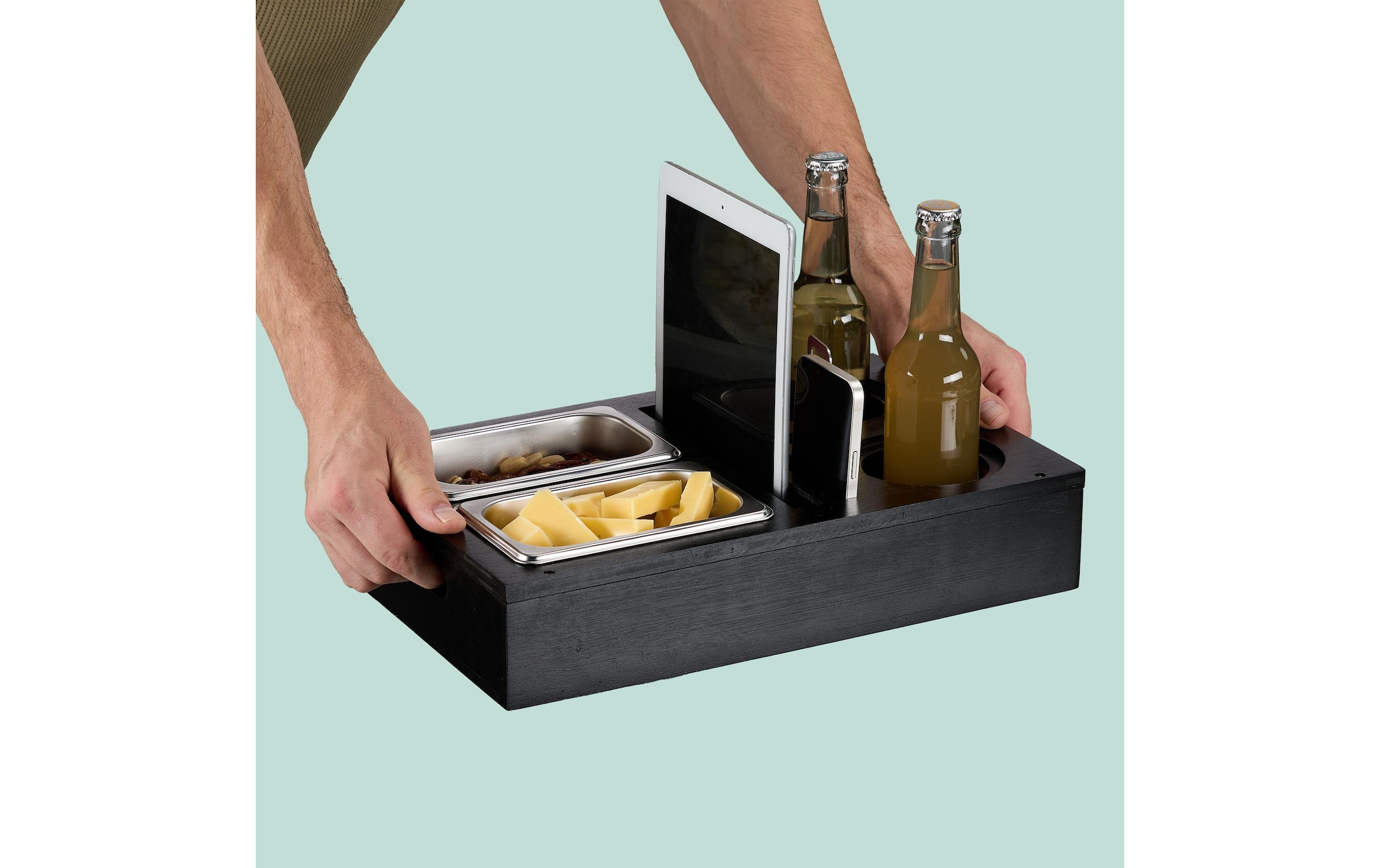 relaxdays Plateau »mit Snackschalen«