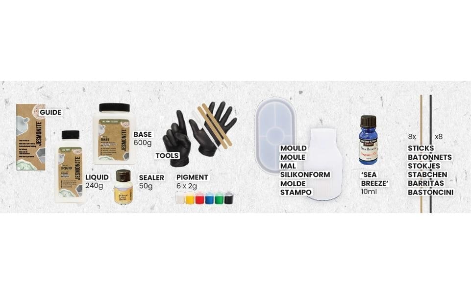   Kreativset »Jesmonite Bastelset Kerzenhalter Sea Brease«