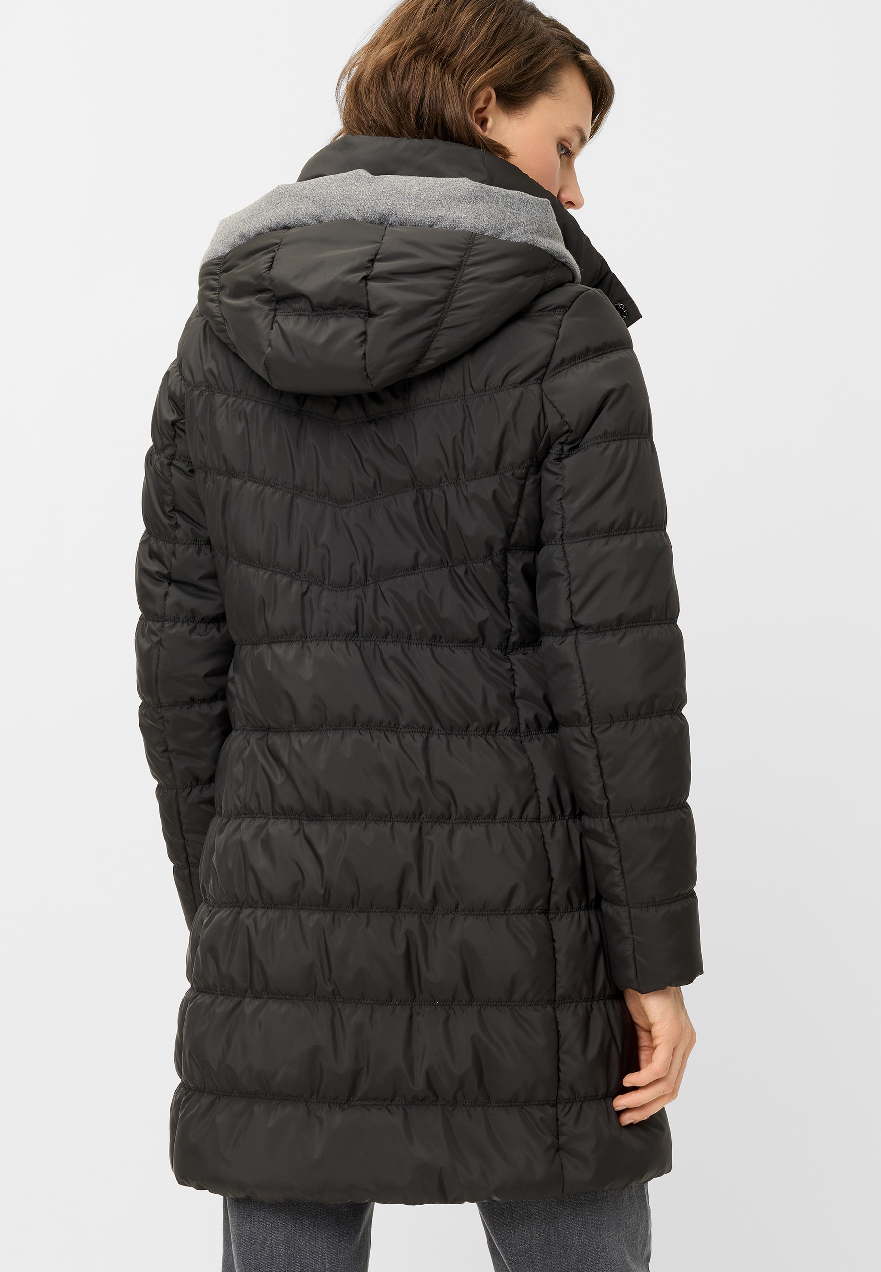 Fuchs Schmitt Manteau matelassé avec capuche amovible, fermeture éclair dissimulée