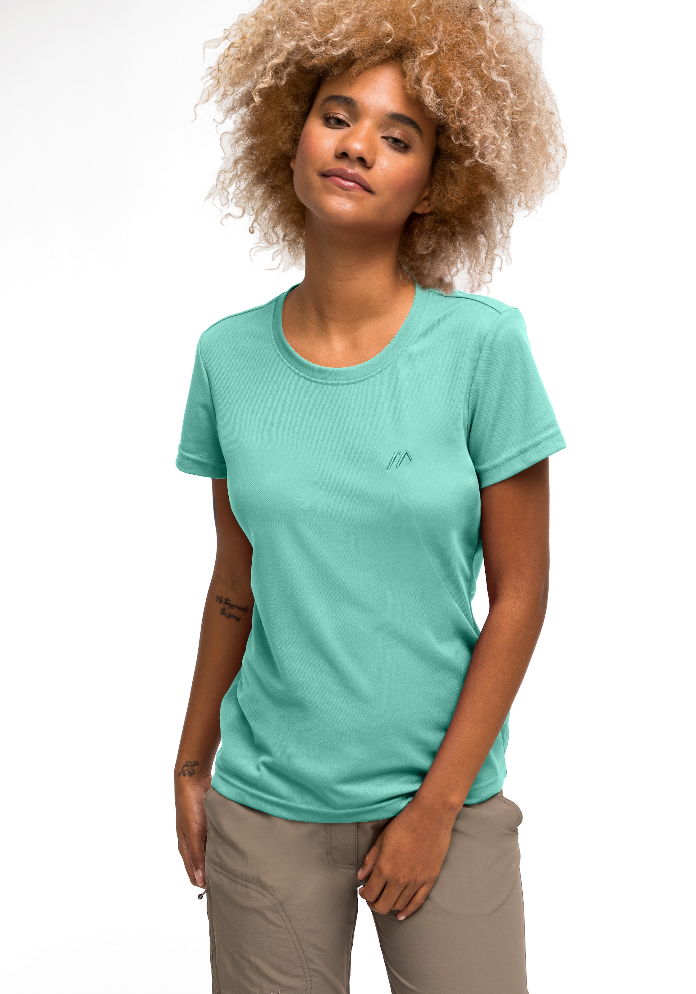 Maier Sports T-shirt »Waltraud« t-shirt femme manches courtes, t-shirt fonctionnel léger d'été, col rond, coupe régulière