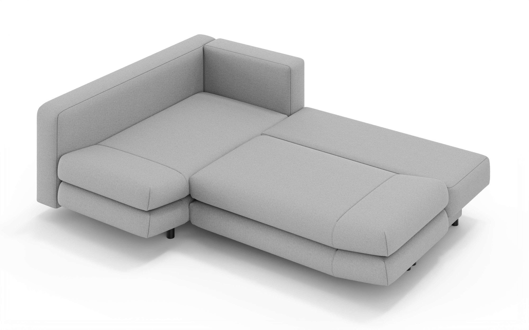 Home affaire Canapé d'angle »LENNARA Schlafsofa mit Bettkasten, Masse B/T/H: 234/179/85 cm« L-Form mit Ottomane rechts/links, mit Wellenunterfederung