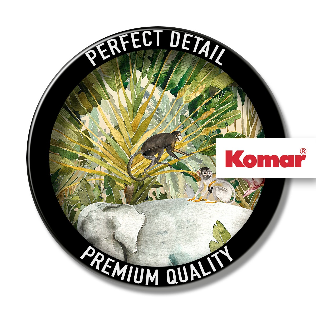 Komar Fototapete »Jungle Expedition« bedruckt glatt 350 x 250 cm (Breite x Höhe) - Tapete, Vlies, Wohnzimmer, Schlafzimmer