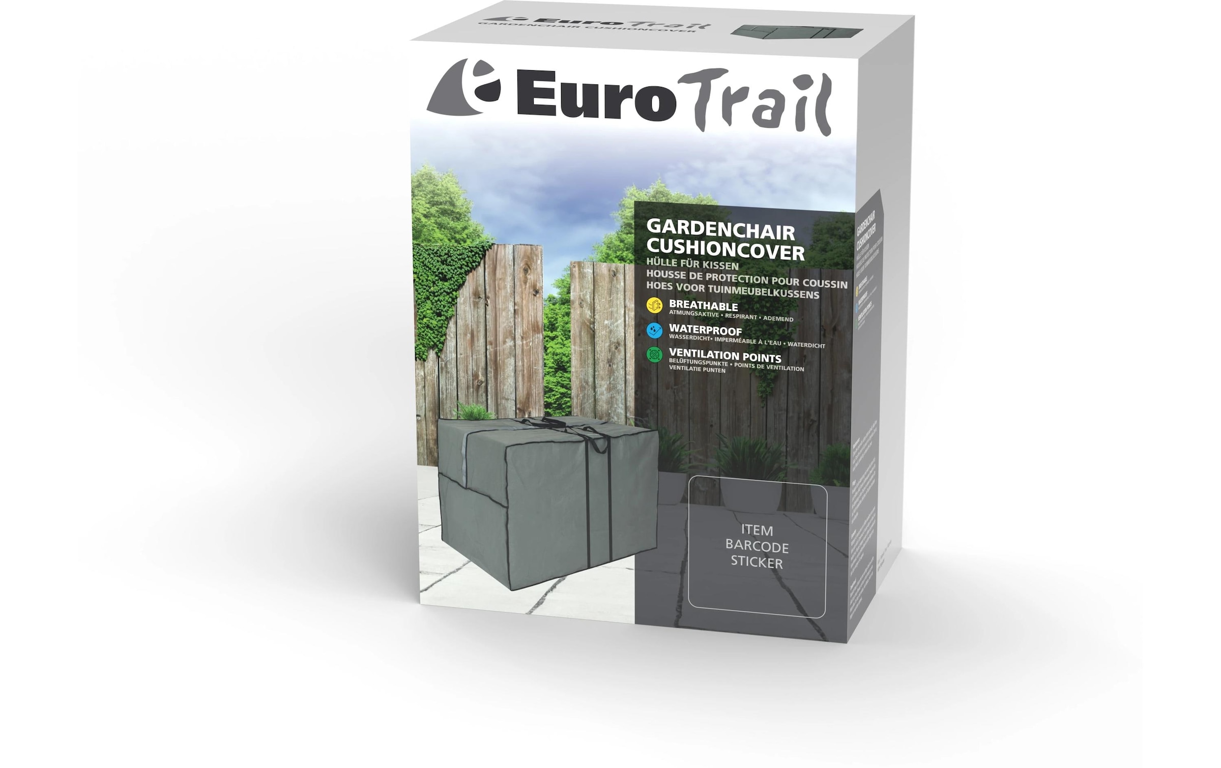Eurotrail Sac de rangement »für Gartenmöbelkissen Cantonic« Housse de protection pour coussins de mobilier de jardin en matériau résistant aux intempéries