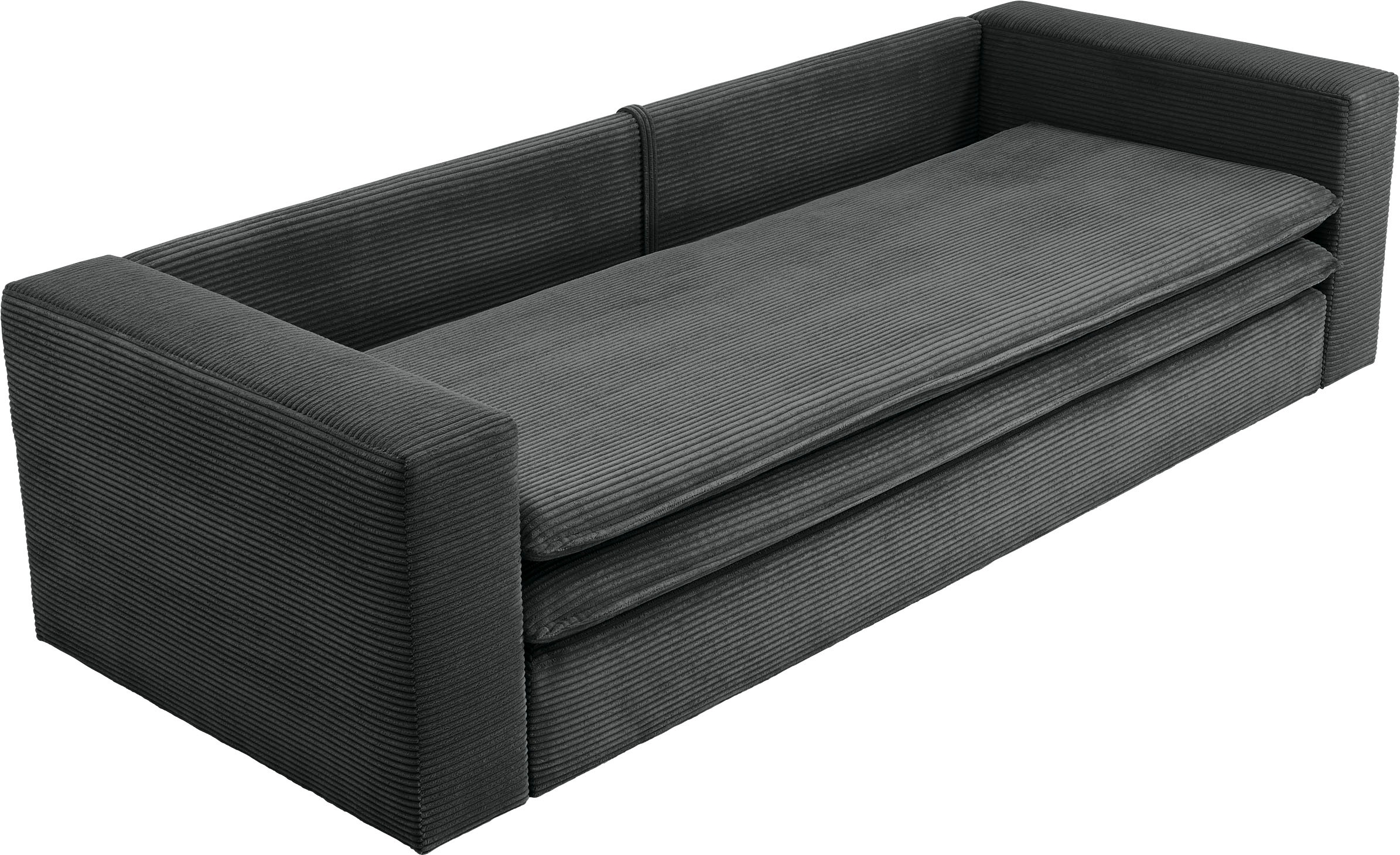 Home affaire Sitzgruppe »PIAGGE« 2 Stk. tlg. 3-Sitzer-Sofa mit Bettfunktion und Loveseat-Hocker im Set