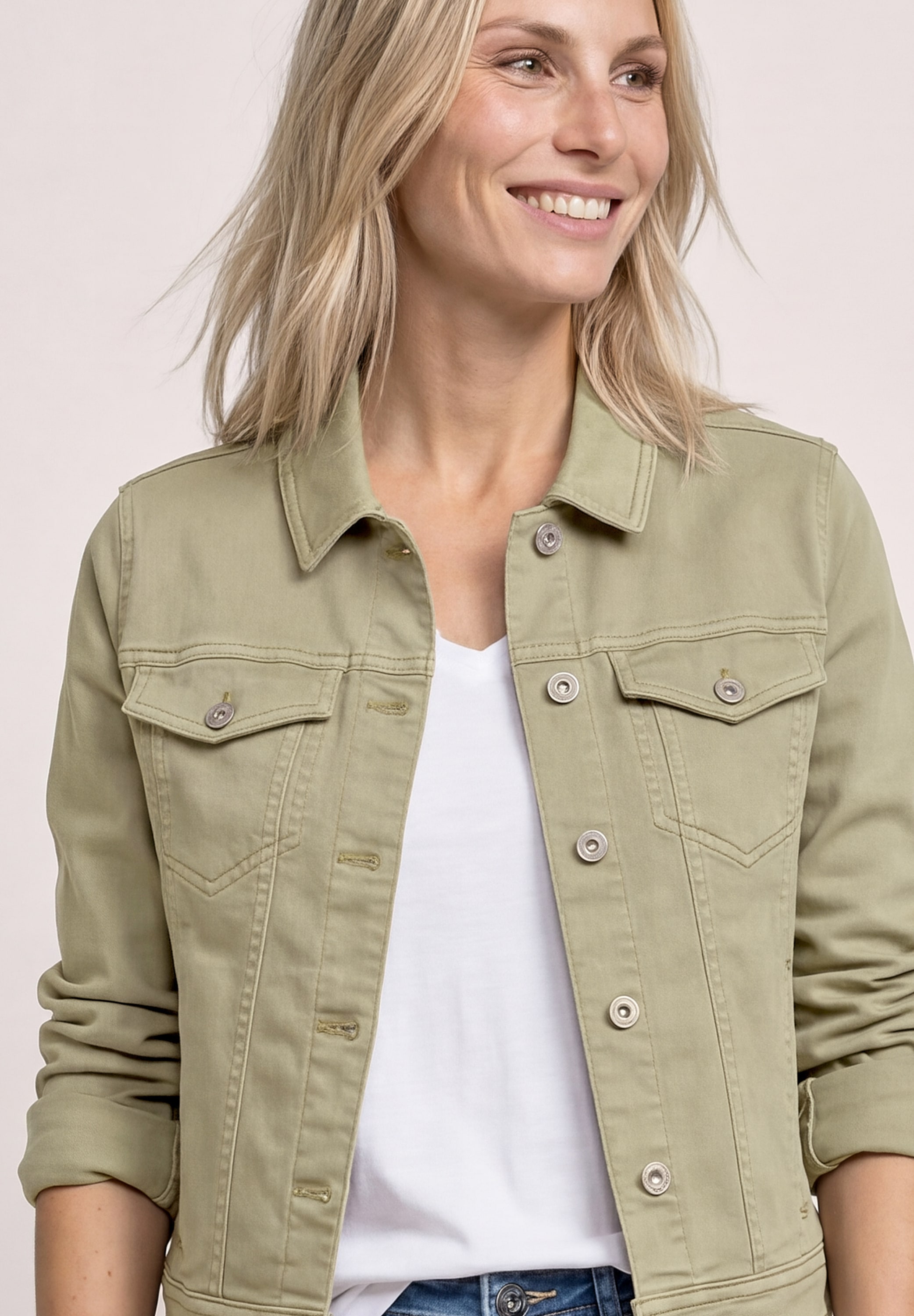 STREET ONE Veste courte aspect denim coloré