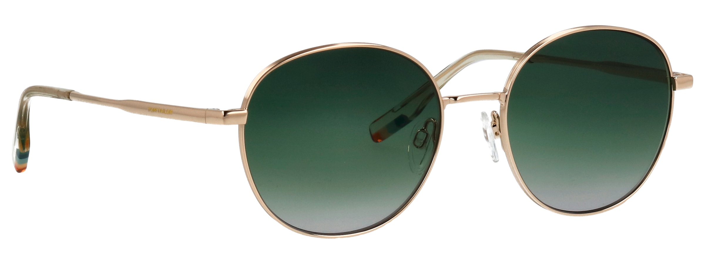 TOM TAILOR Lunettes de soleil »Modell 675000« Form Rund, Logoschriftzug auf Bügel, Metallfassung