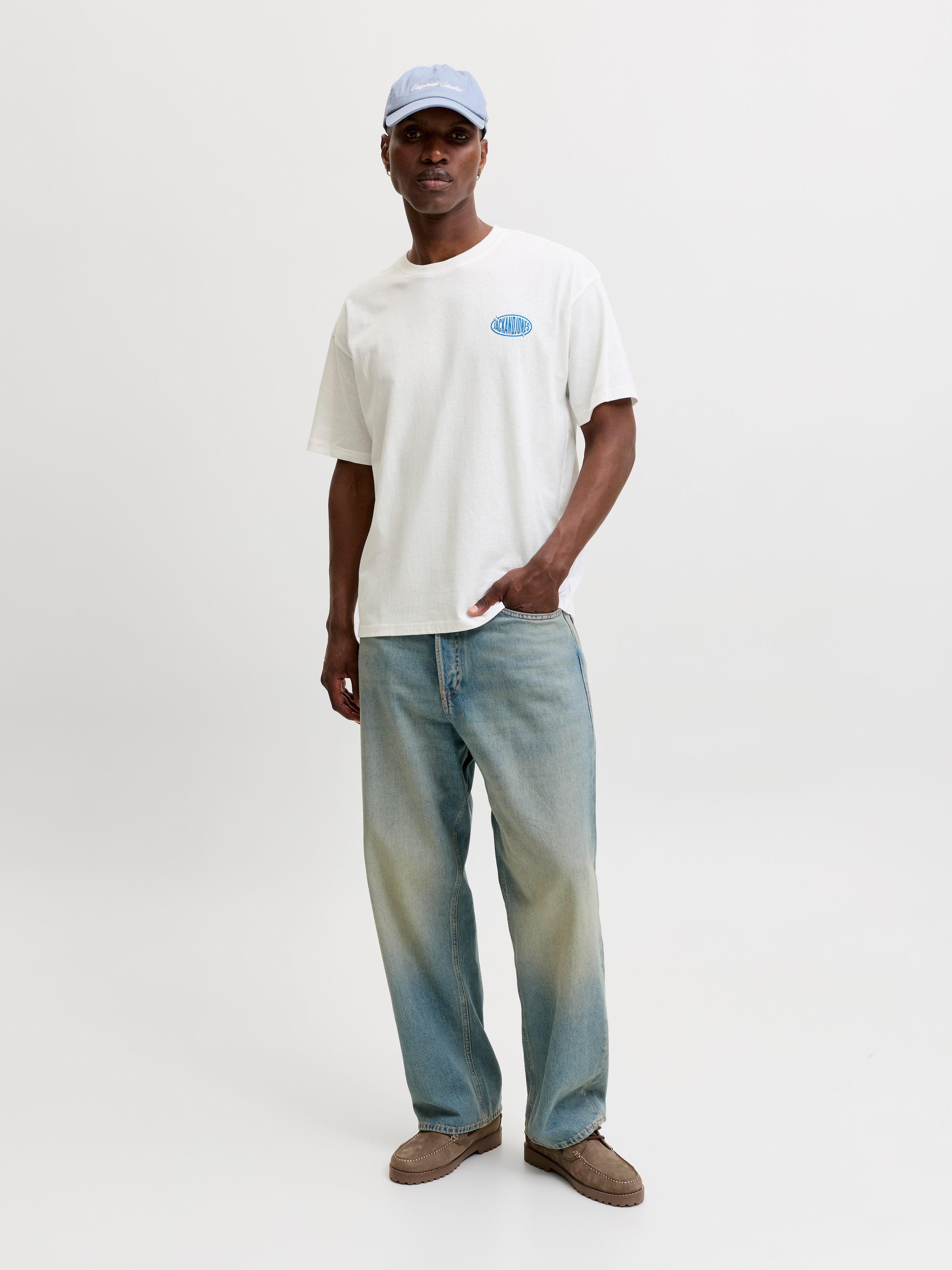 Jack & Jones T-shirt »JJLEGACY TEE SS CREW NECK« coton, coupe ample