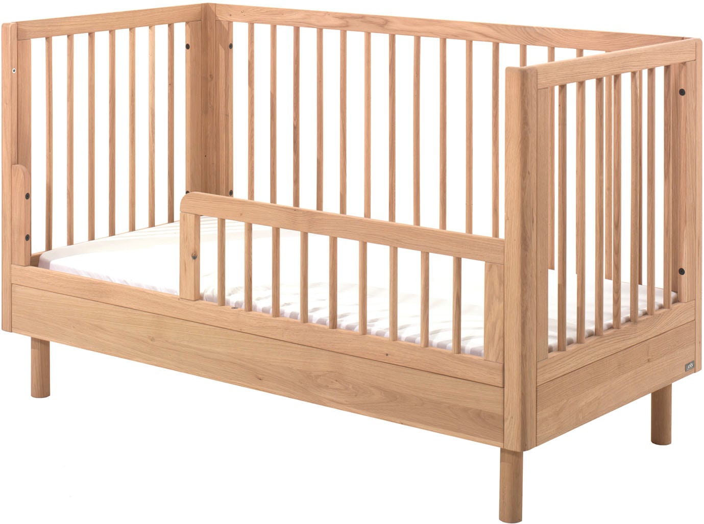 Vipack Lit bébé »hochwertig, stabil gebaut, Made in Europe, Oberfläche geölt lt. EN71-3« 70/140 cm, avec barreaux coulissants et sommier à lattes, réglable en hauteur