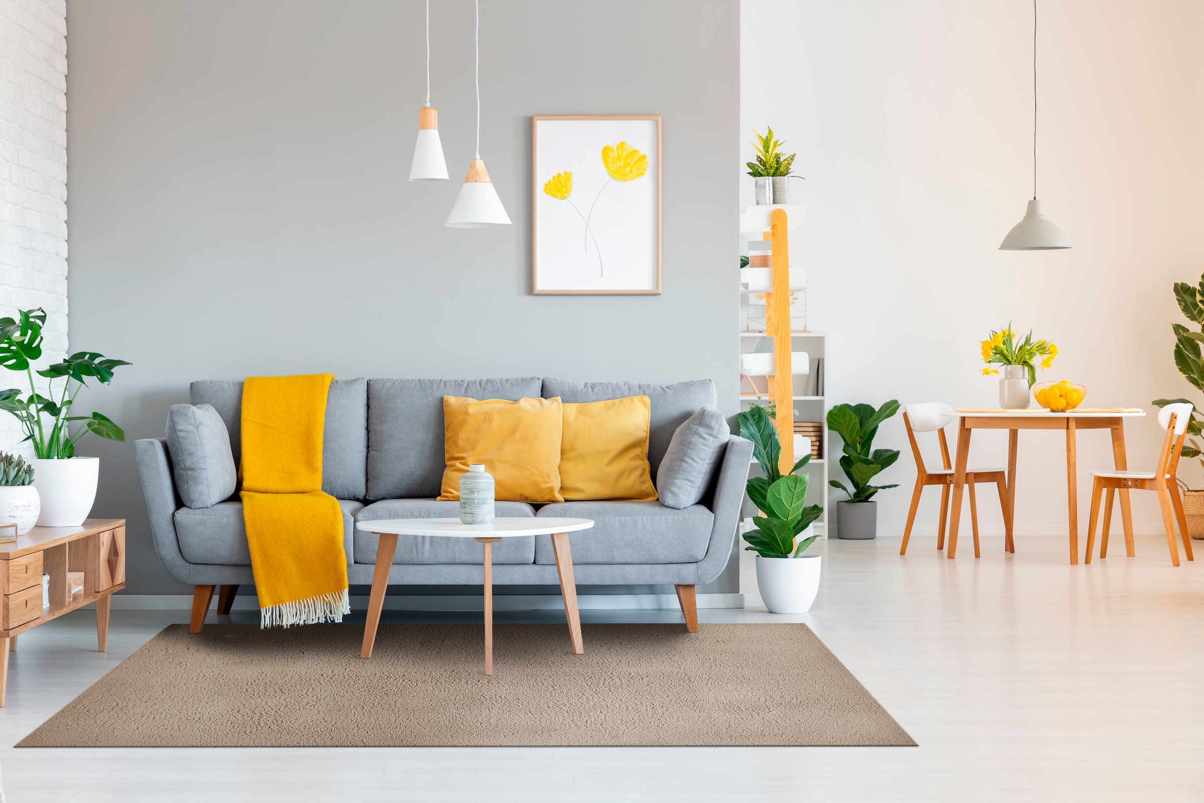 my home Teppich »Santos« rechteckig 27 mm Höhe Uni-Farben, sehr weicher Flor, fusswarm