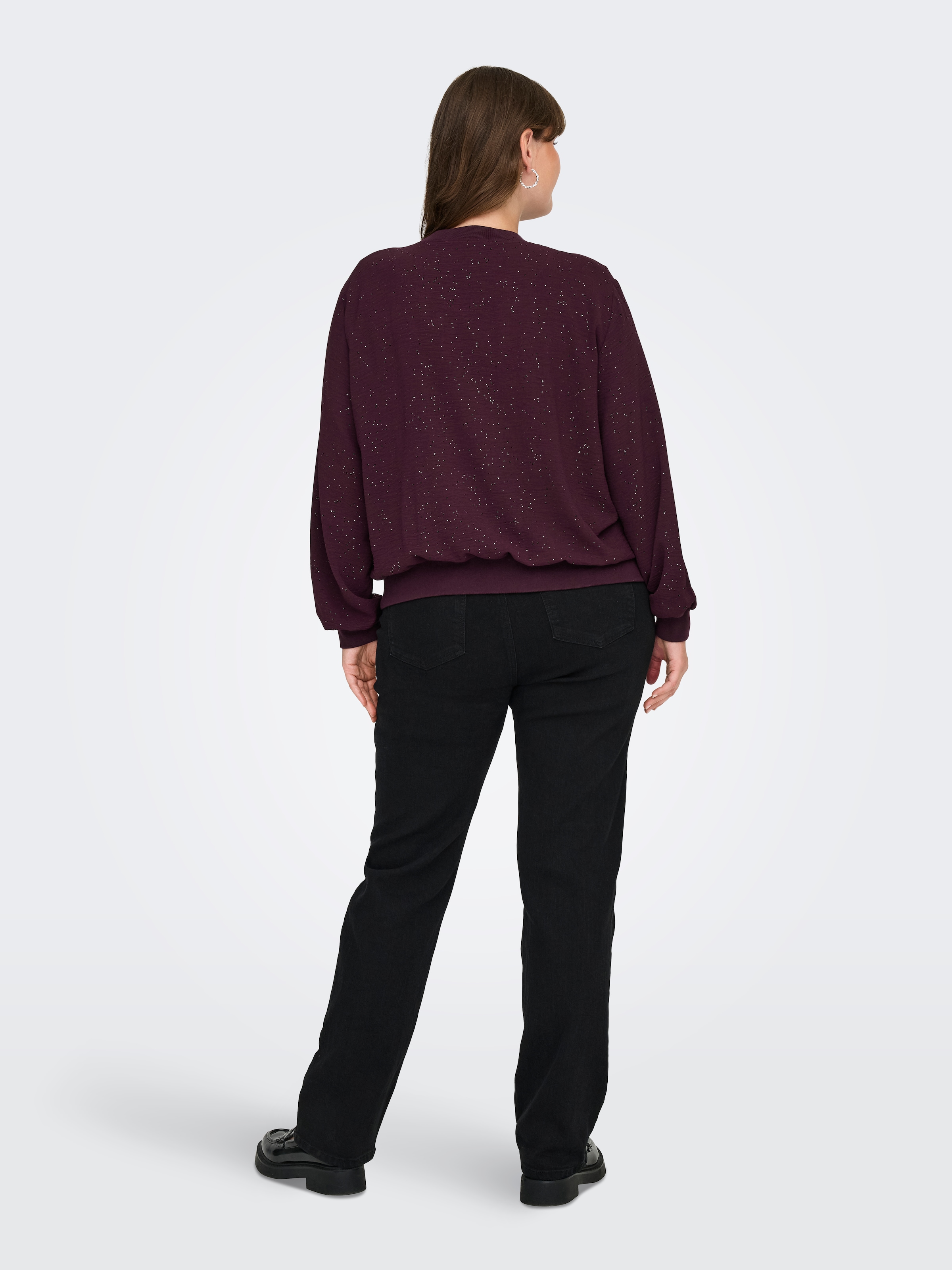 ONLY CARMAKOMA Blouson »CARJOSEE METTA LIFE LS BOMBER WVN« mit Glitzer Effekt