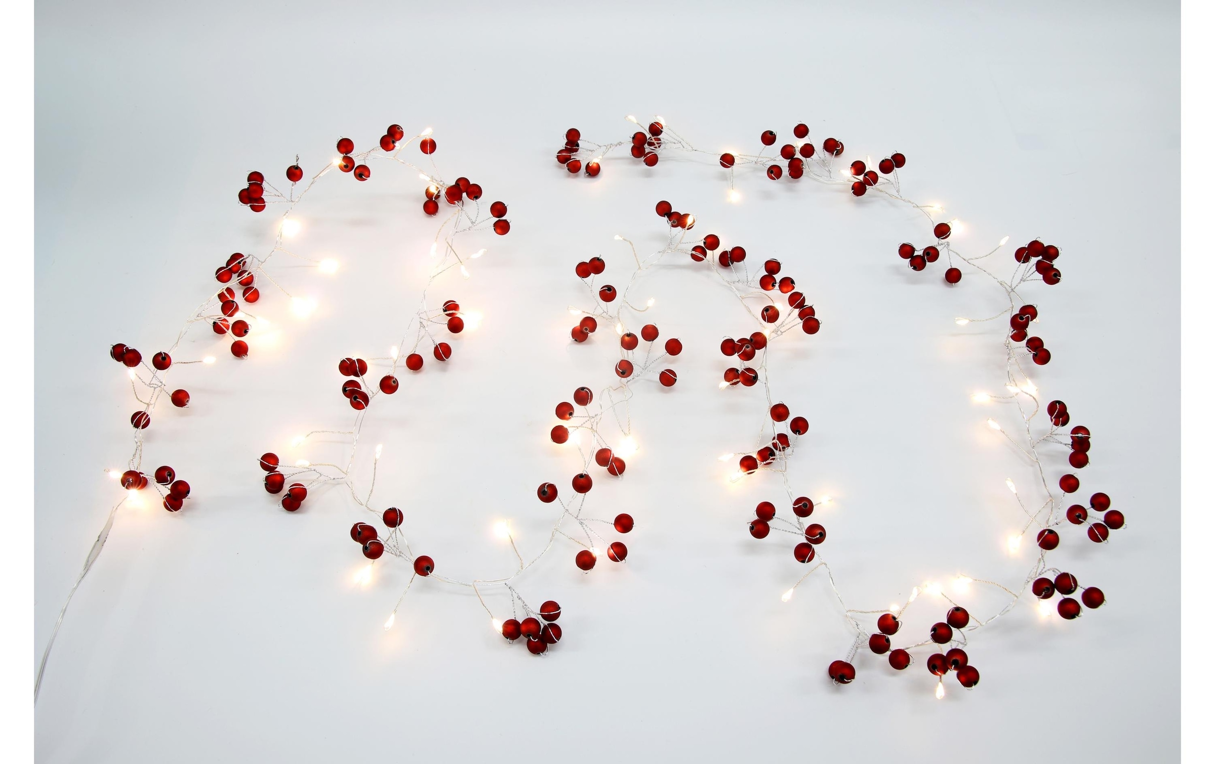   LED-Lichterkette »Dameco mit roten Kügelchen, 72 Lampen, 45139 m« 72 Stk.-flammig