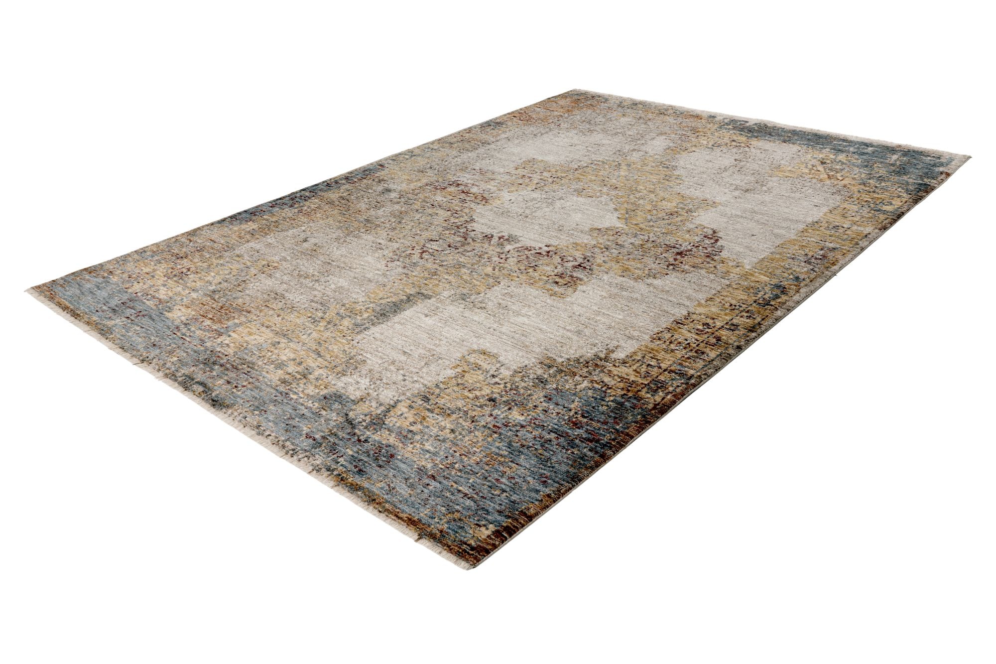 Kayoom Teppich »Pono 722« rechteckig 10 mm Höhe Kurzflor, Vintage, Modernes Muster, Fussbodenheizungsgeeignet