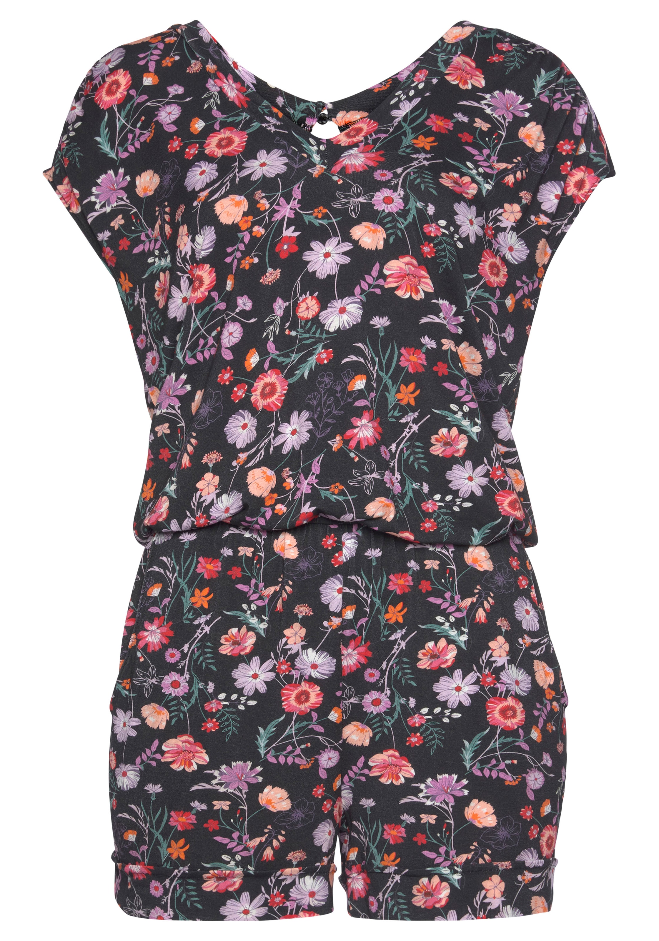 LASCANA Kurzoverall mit Blumendruck