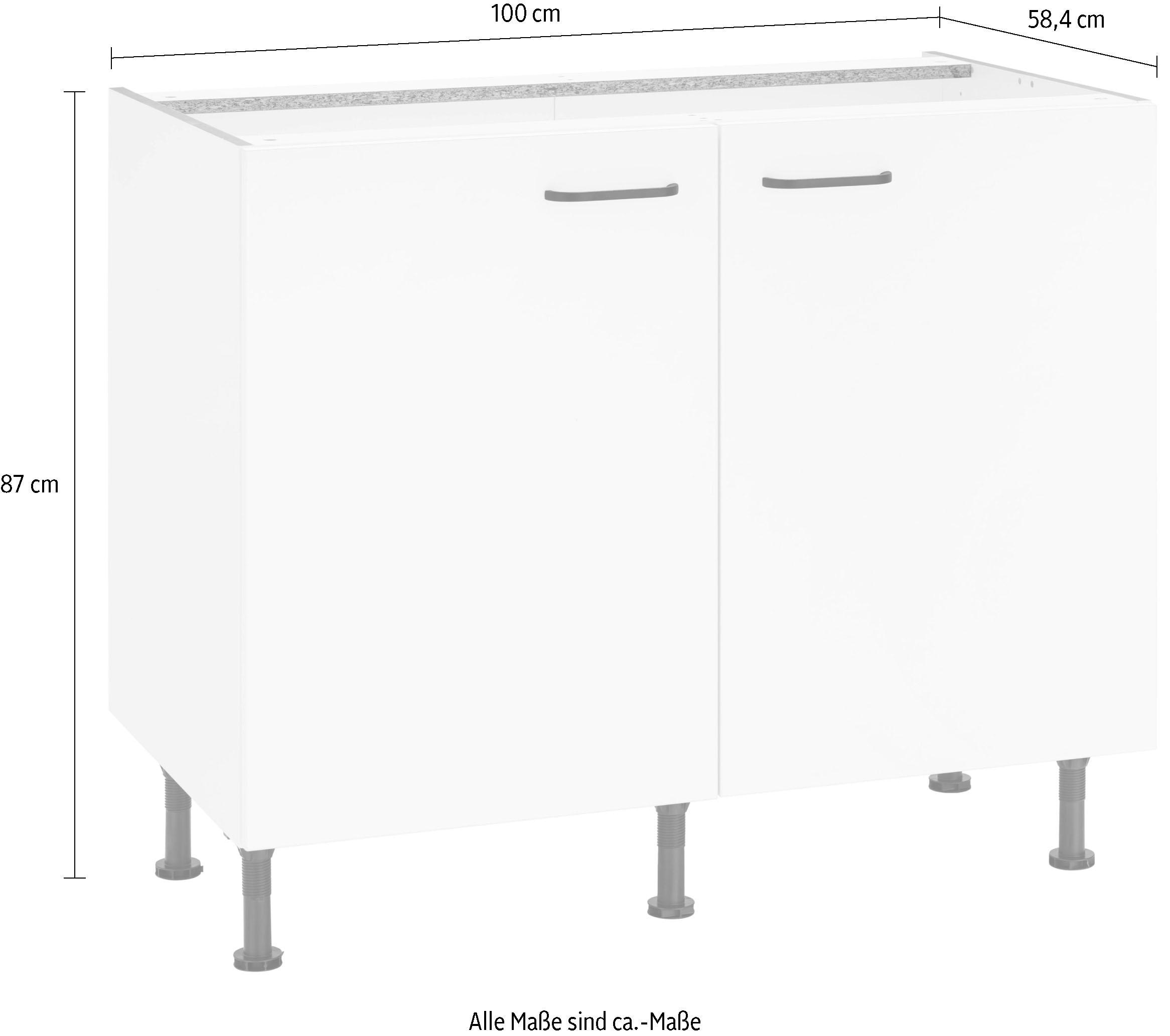 OPTIFIT Unterschrank »Elga« mit Soft-Close-Funktion, höhenverstellbare Füsse, Breite 100 cm