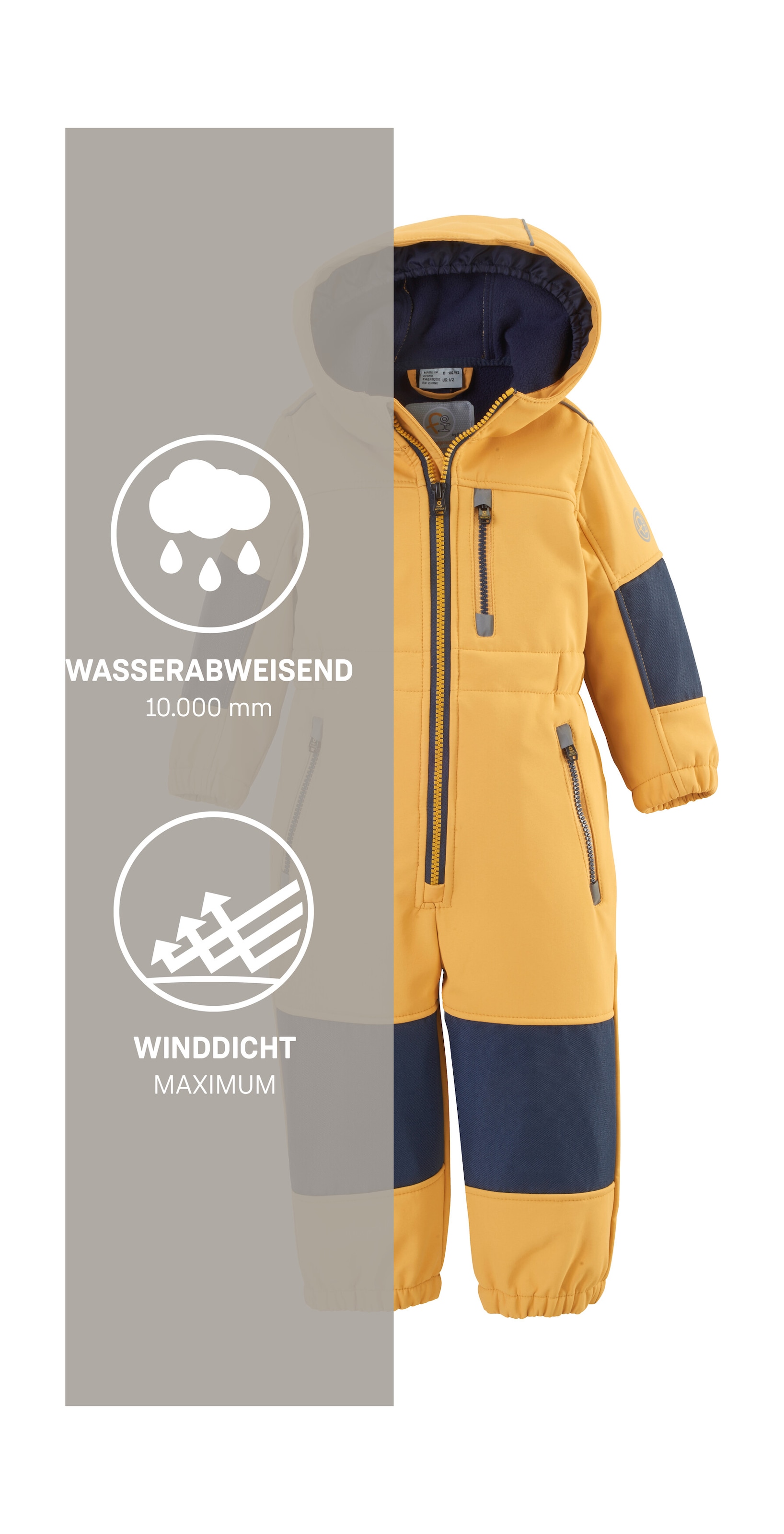 first instinct by killtec Combinaison »FIOW 35 MNS ONPC« Softshellanzug mit Fleece Innen, wasserabweisend, winddicht