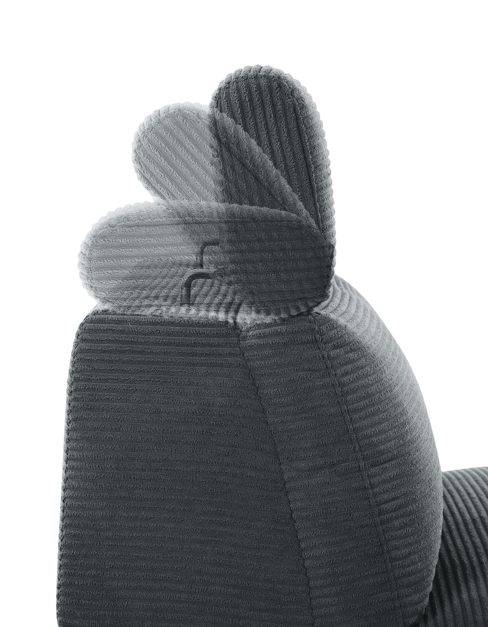 GOODproduct Ecksofa »SKAANE in Cord, L-Form, 274 cm, manuelle u. elektrische Relaxfunktion,« rundes Design, Kopfteilverstellung, Federkernpolsterung