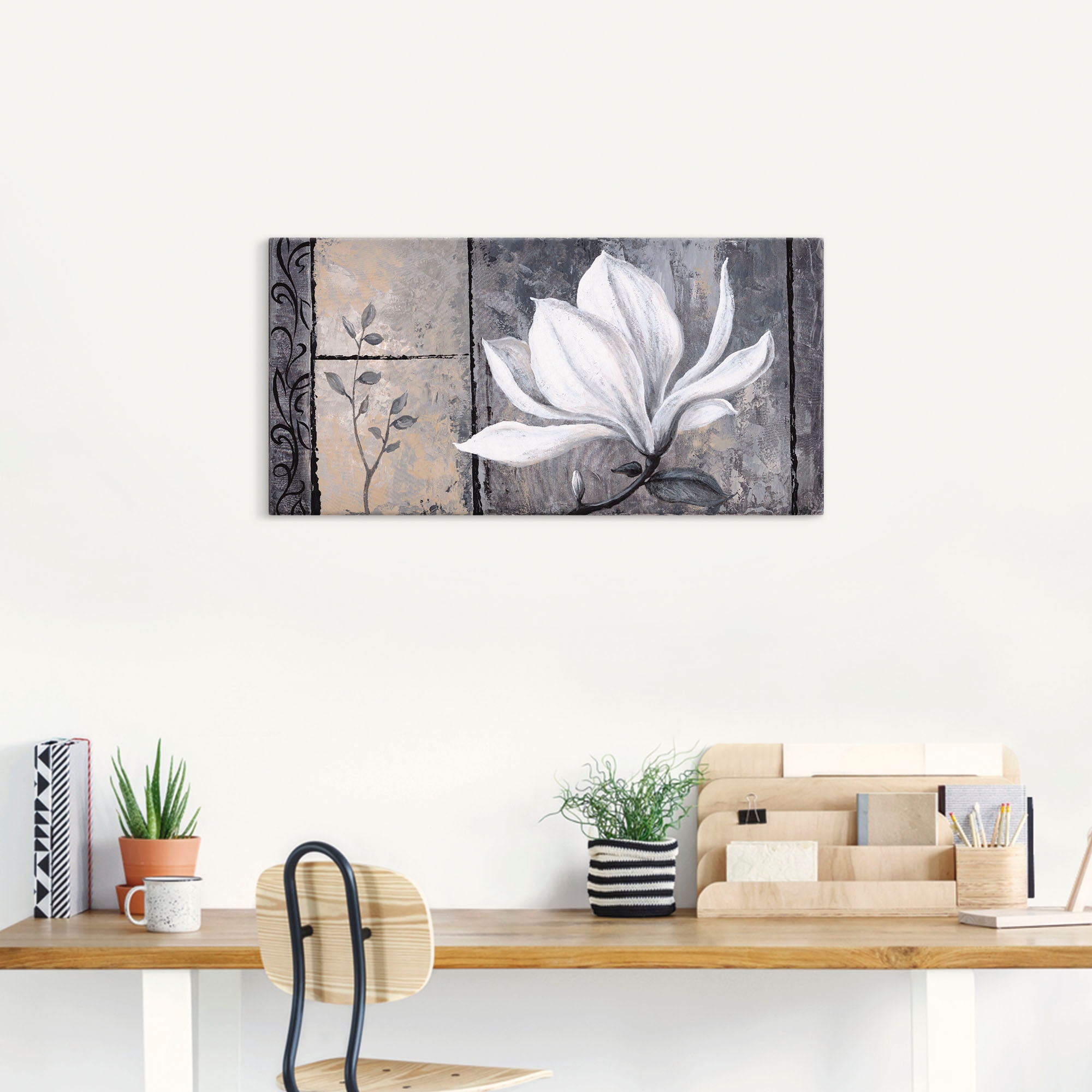 Artland Tableau sur toile »Klassische Magnolie« 1 cuis tlg. auf Holzrahmen gespannt