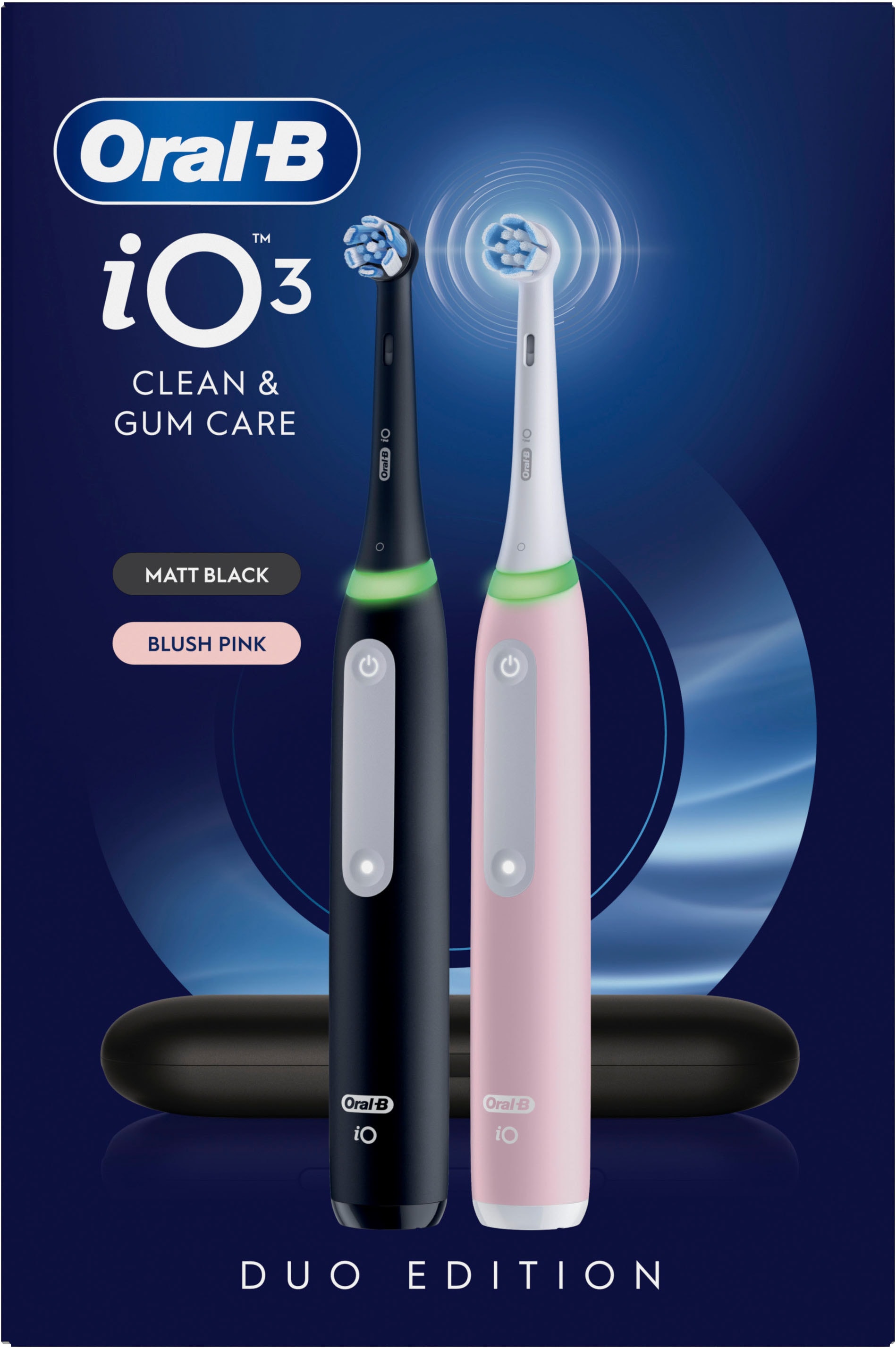 Oral-B Elektrische Zahnbürste »iO Series 3 Doppelpack« 2 Stk. Aufsteckbürsten Magnet-Technologie