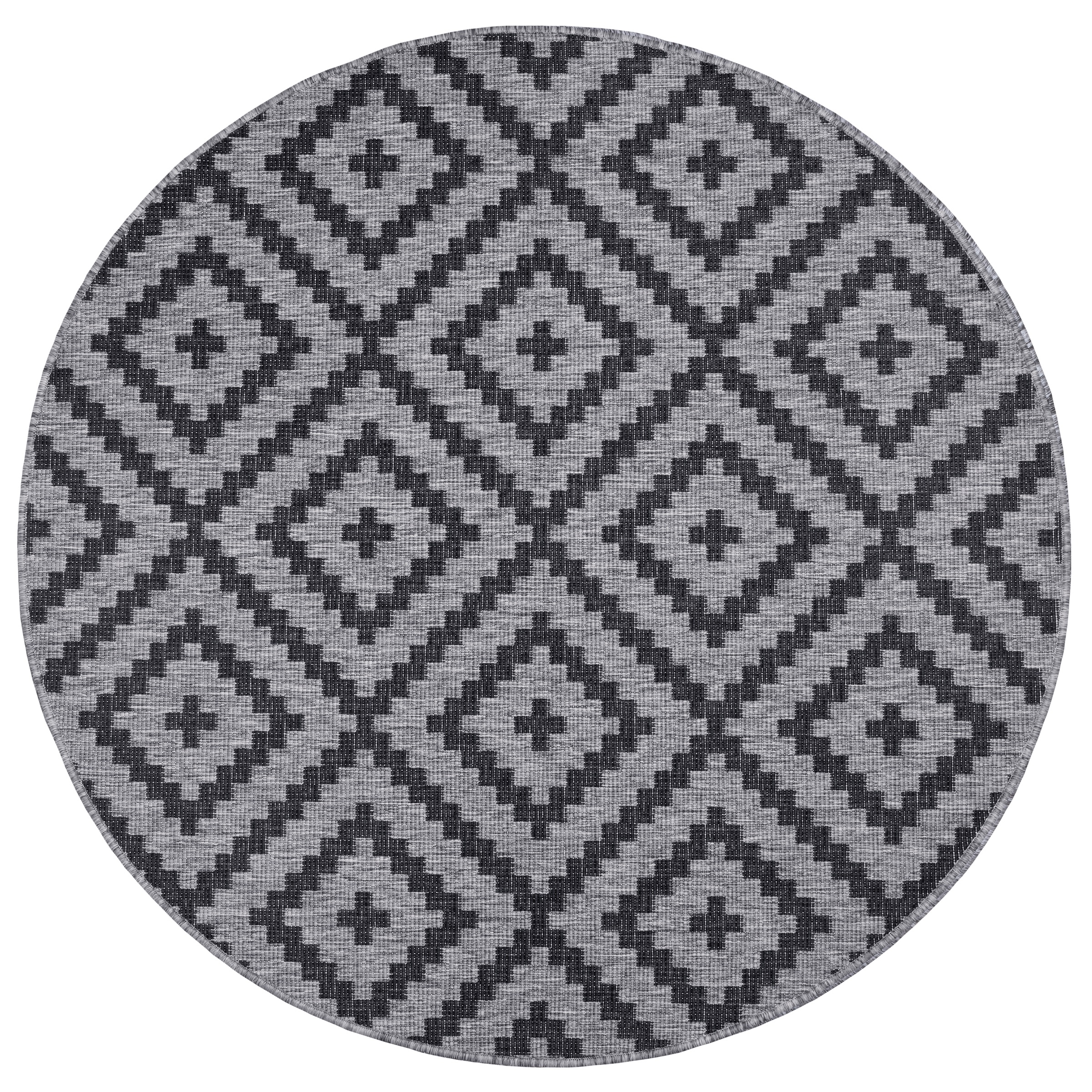 my home Tapis »Ronda Wendeteppich« Rond 5 mm Höhe Sisal-Optik, Flachgewebe, In-  und Outdoor, geometrisches Boho Design