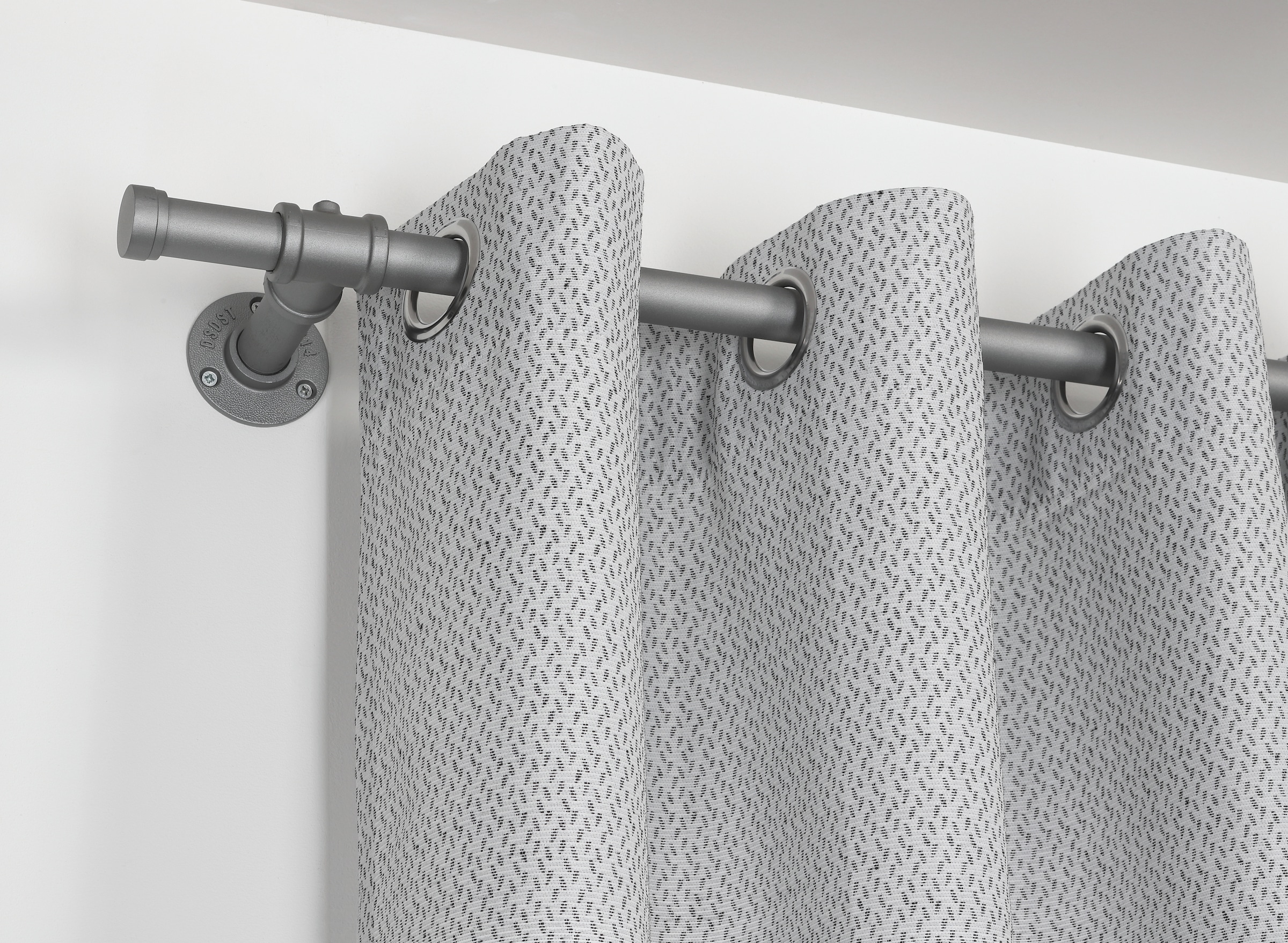 GARDINIA Gardinenstange »Industrial Home« Ø 2,5 mm 1 läufig-läufig mit Bohren, Wandmontage, Metall, Gardinenstangen Set aus Metall