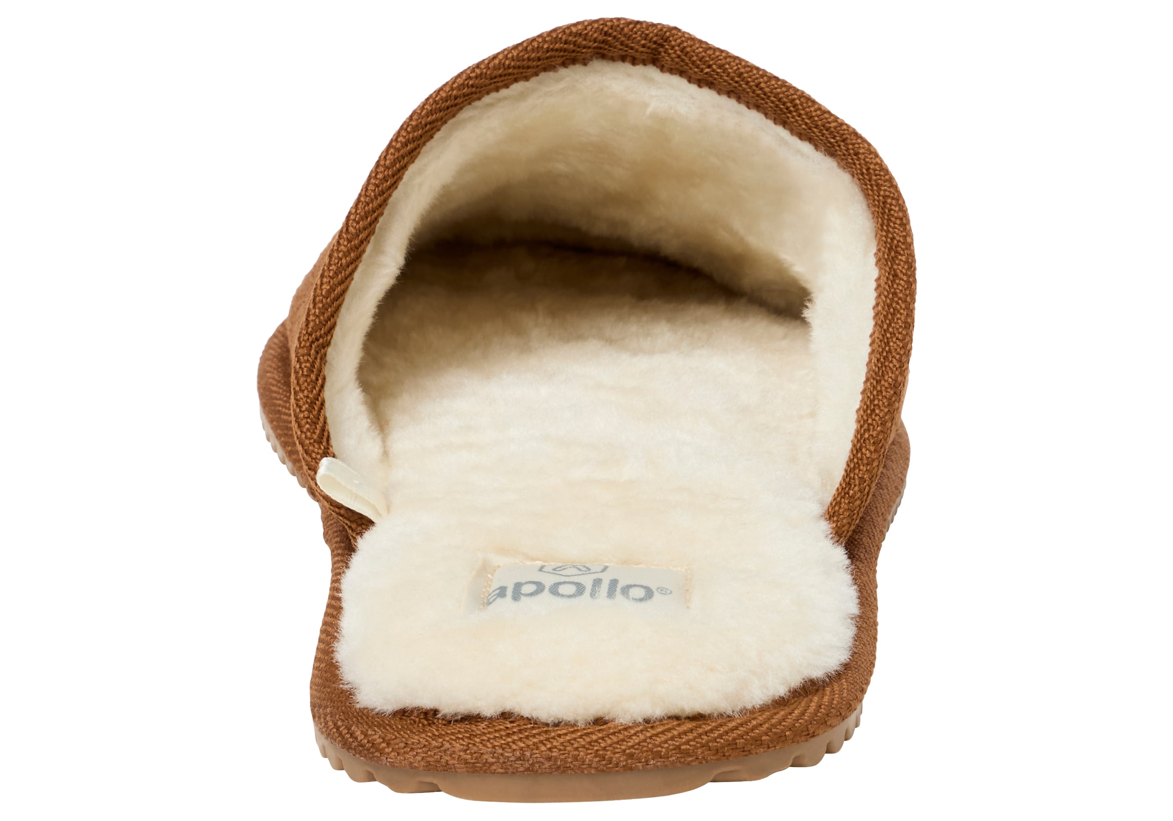 Apollo Pantoffel  2 tlg.  aus Wildlederimitat mit Gummisohle