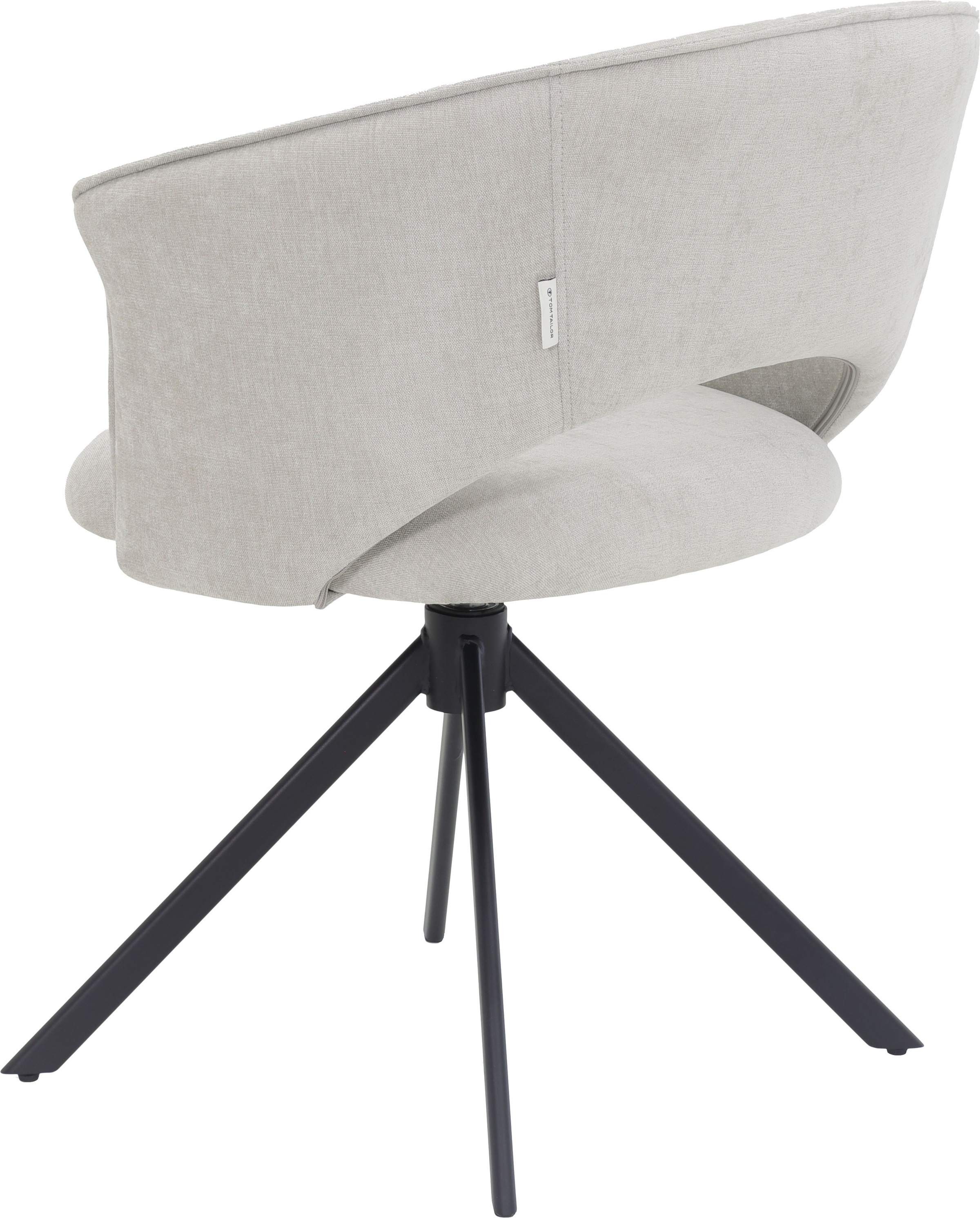 TOM TAILOR HOME Armlehnstuhl »CURVY ARMCHAIR« (Set) 2 Stk.mit Armlehnen, drehbar, Rückholfunktion, Rückenausschnitt