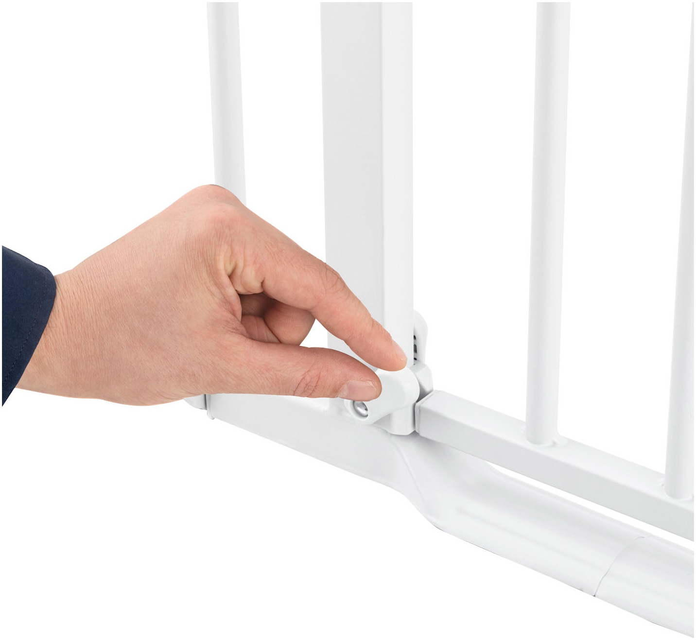 Hauck Türschutzgitter »Clear Step Autoclose 2 Set inklusive Verlängerung 21 cm, White« auch als Treppenschutzgitter verwendbar; 96-101 cm; flacher Durchgang