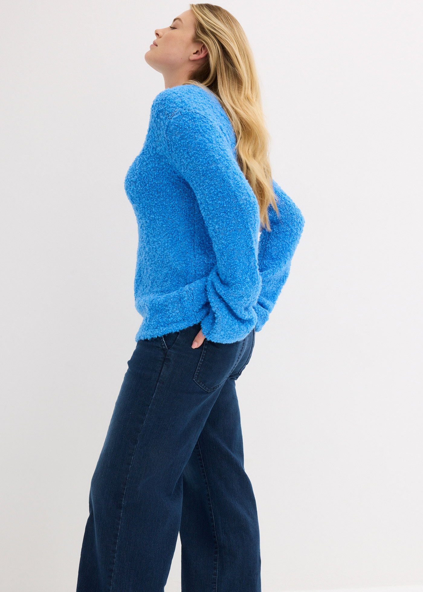 bonprix Pull en tricot aus Polyester, Polyacryl und Elasthan, Oversize Passform