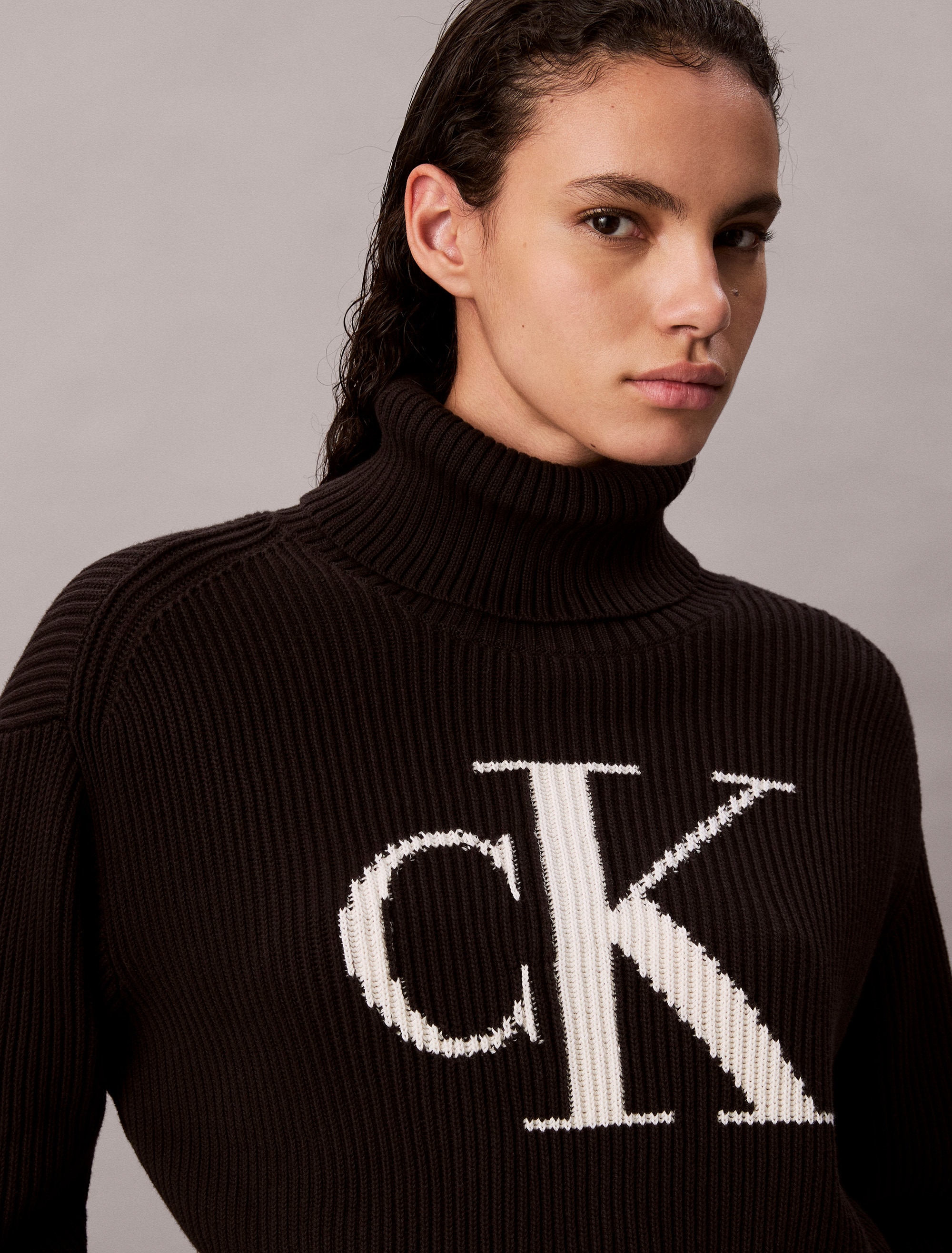Calvin Klein Jeans Pull en tricot Rollkragen, loose fit