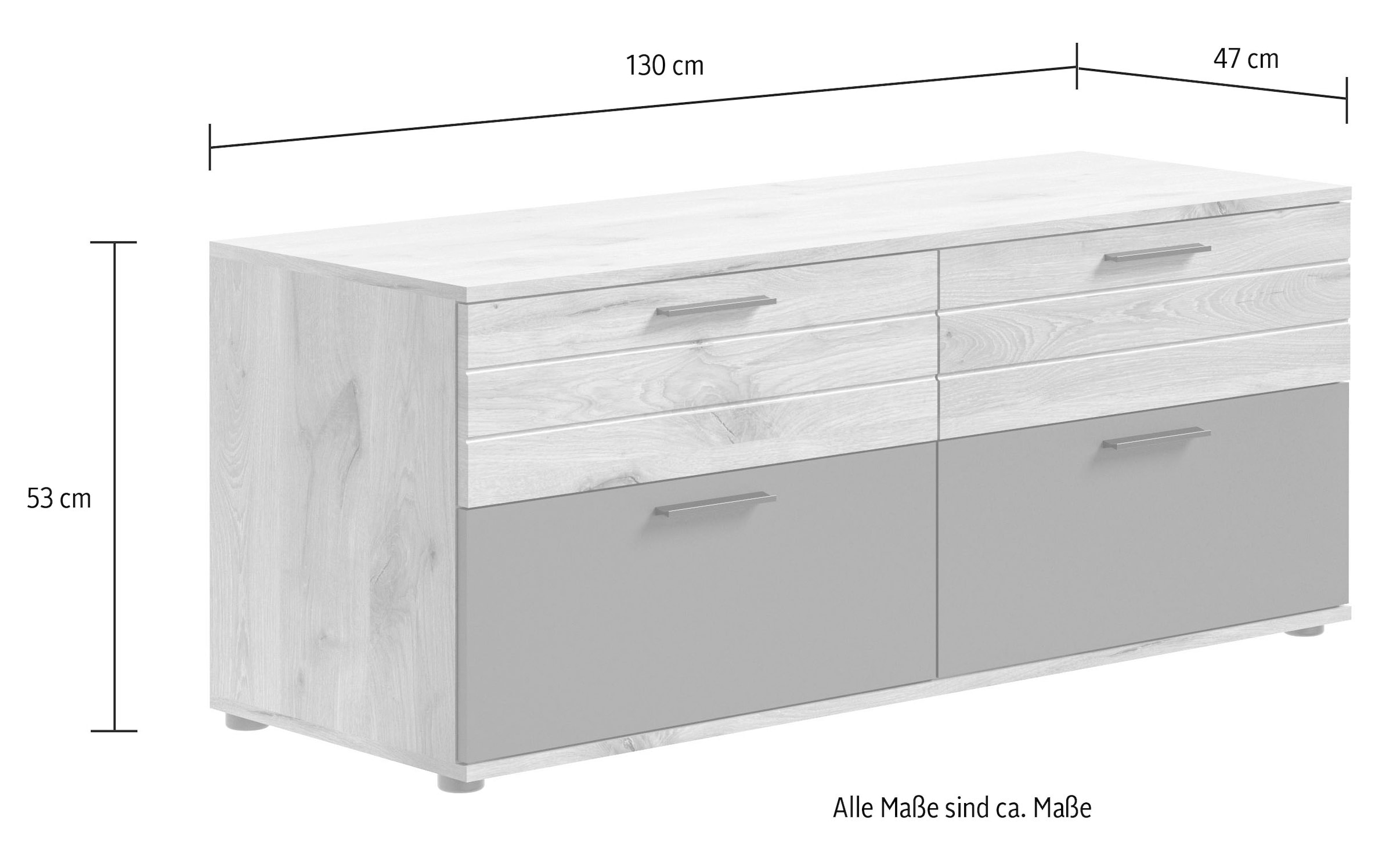 Home affaire Lowboard »Riga« Breote 130 cm