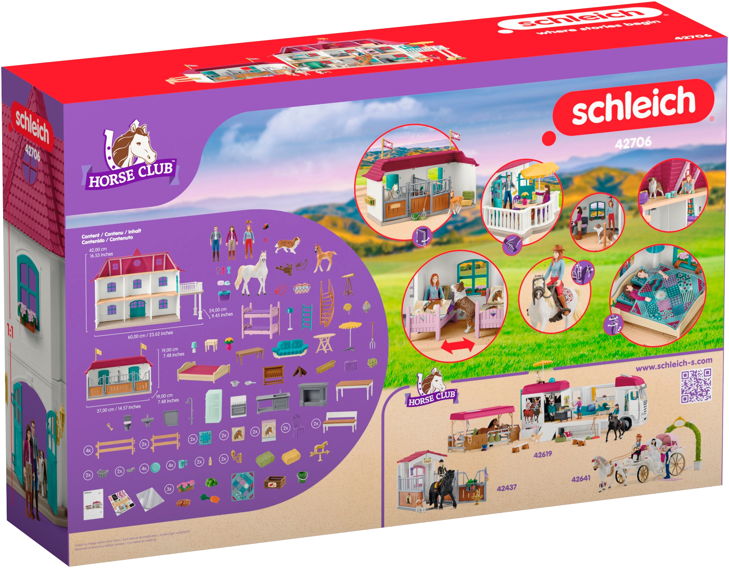 Schleich® Monde de jeu »HORSE CLUB, Lakeside Country House and Stable (42706)« Made in Europe