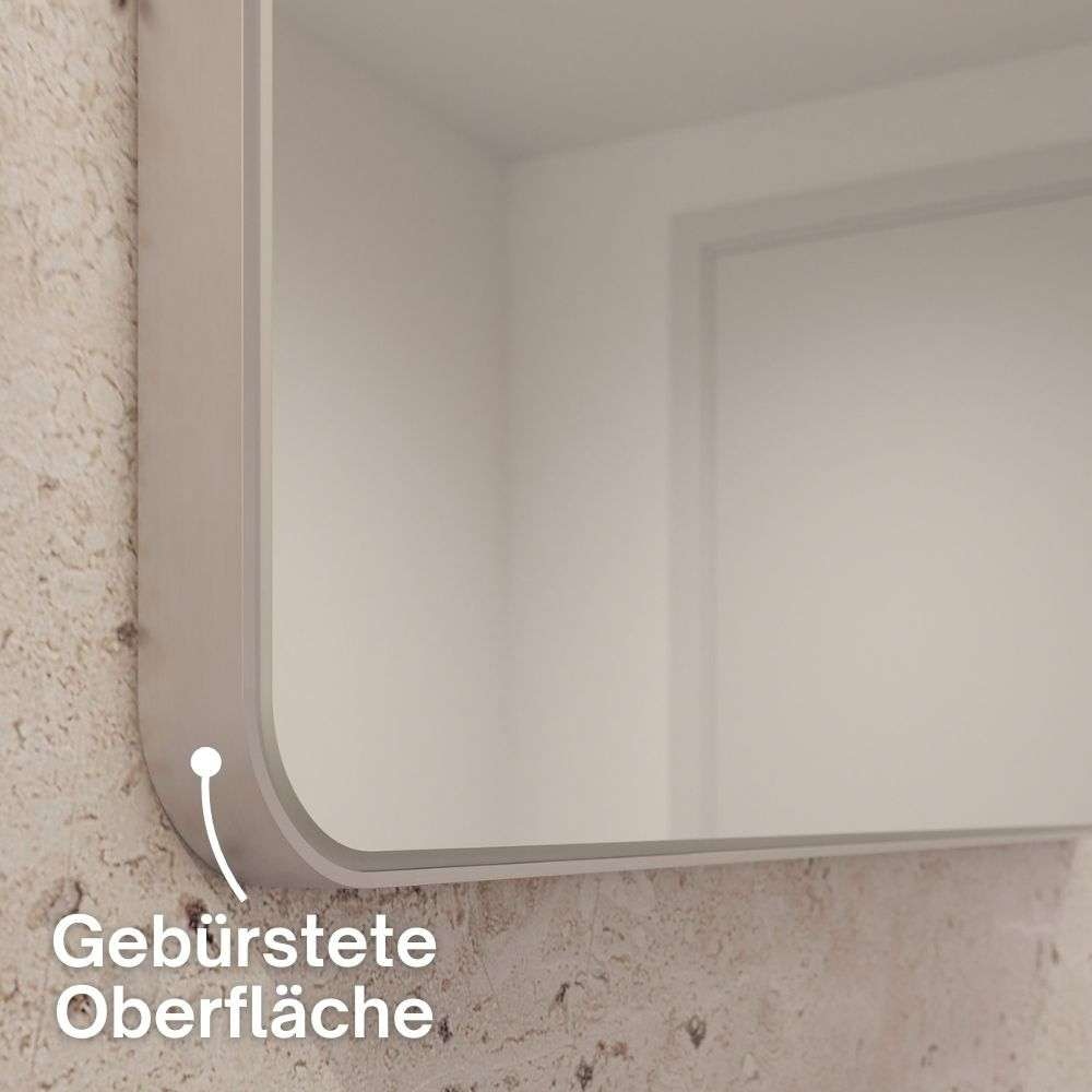 Loevschall Spiegel »Refine Wandspiegel rechteckig – eleganter Designspiegel mit edlem« Rahmen in vielen Grössen & Farben für Bad, Flur & Schlafzimmer