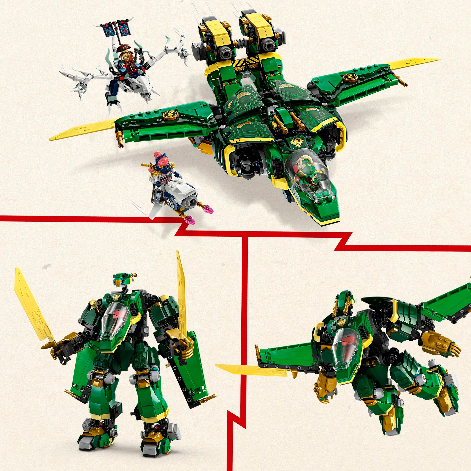 LEGO® Pions de construction »Lloyds Jet-Mech (71845), LEGO Ninjago« Made in Europe