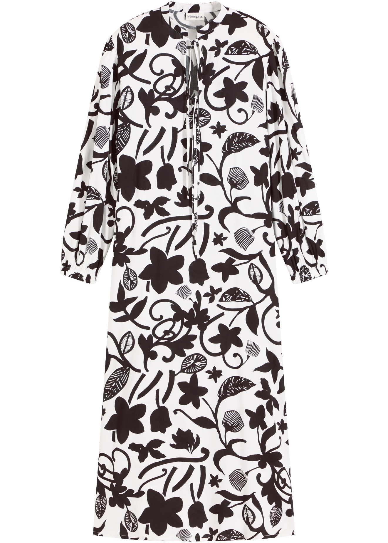 bonprix Robe tunique avec imprimé tendance, en viscose fluide, longueur maxi