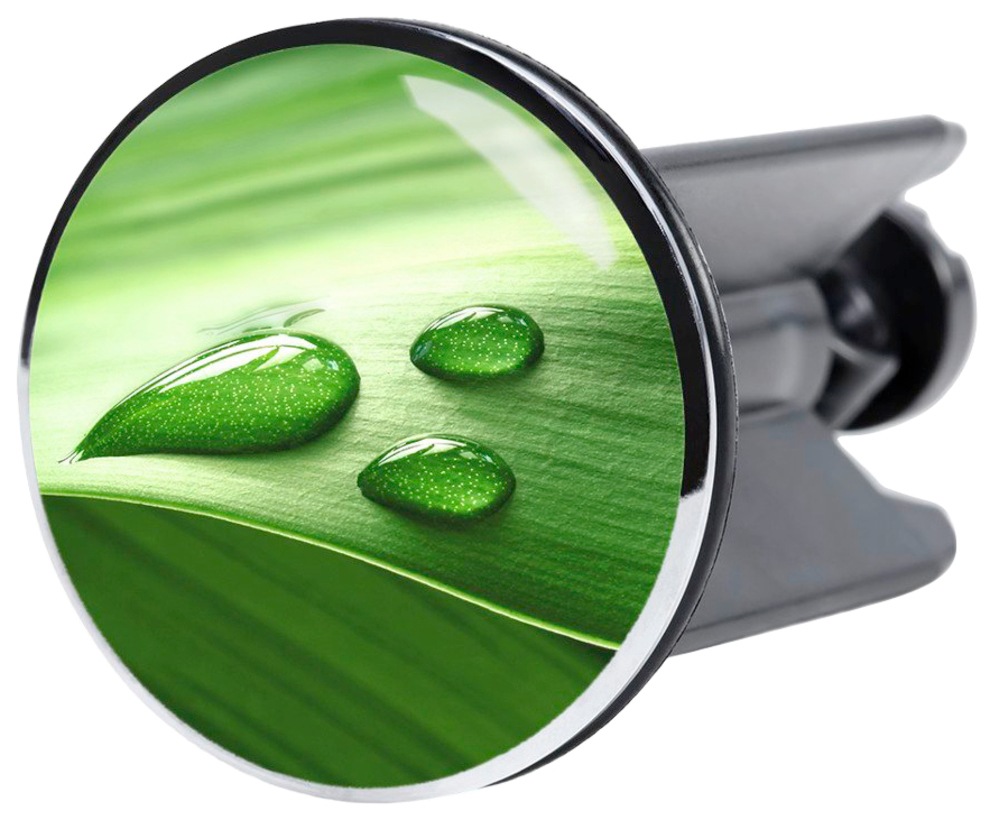 Sanilo Set d'accessoires de salle de bain »Green Leaf« bestehend aus WC-Sitz, Badteppich und Waschbeckenstöpsel