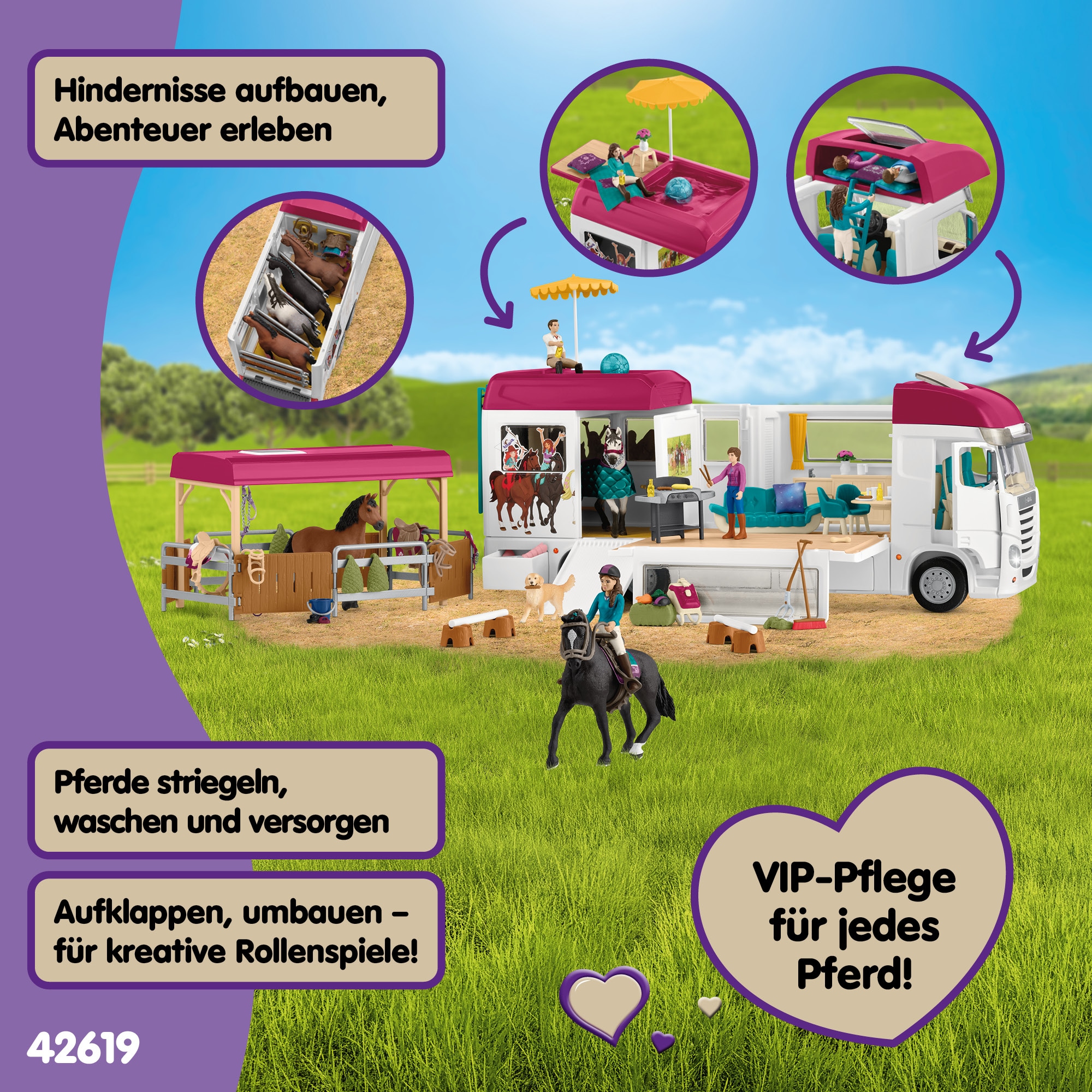 Schleich® Spielwelt »HORSE CLUB, Pferdetransporter (42619)« Made in Europe