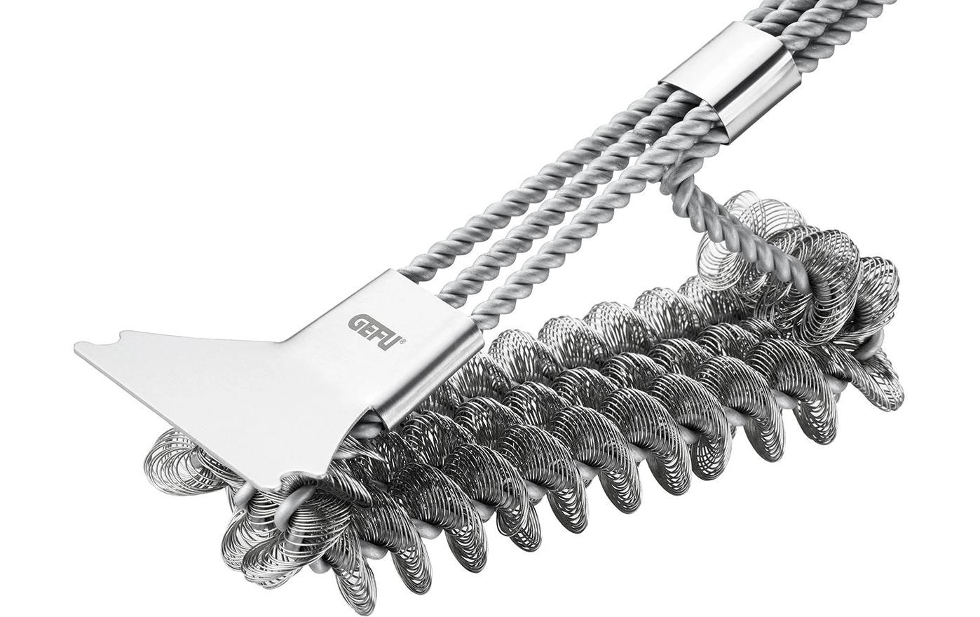GEFU Grillbürste »GEFU Grillbürste BBQ L 43 cm, Bürste 9 x 7 x 3 cm« aus Edelstahl | Kunststoff | Metall