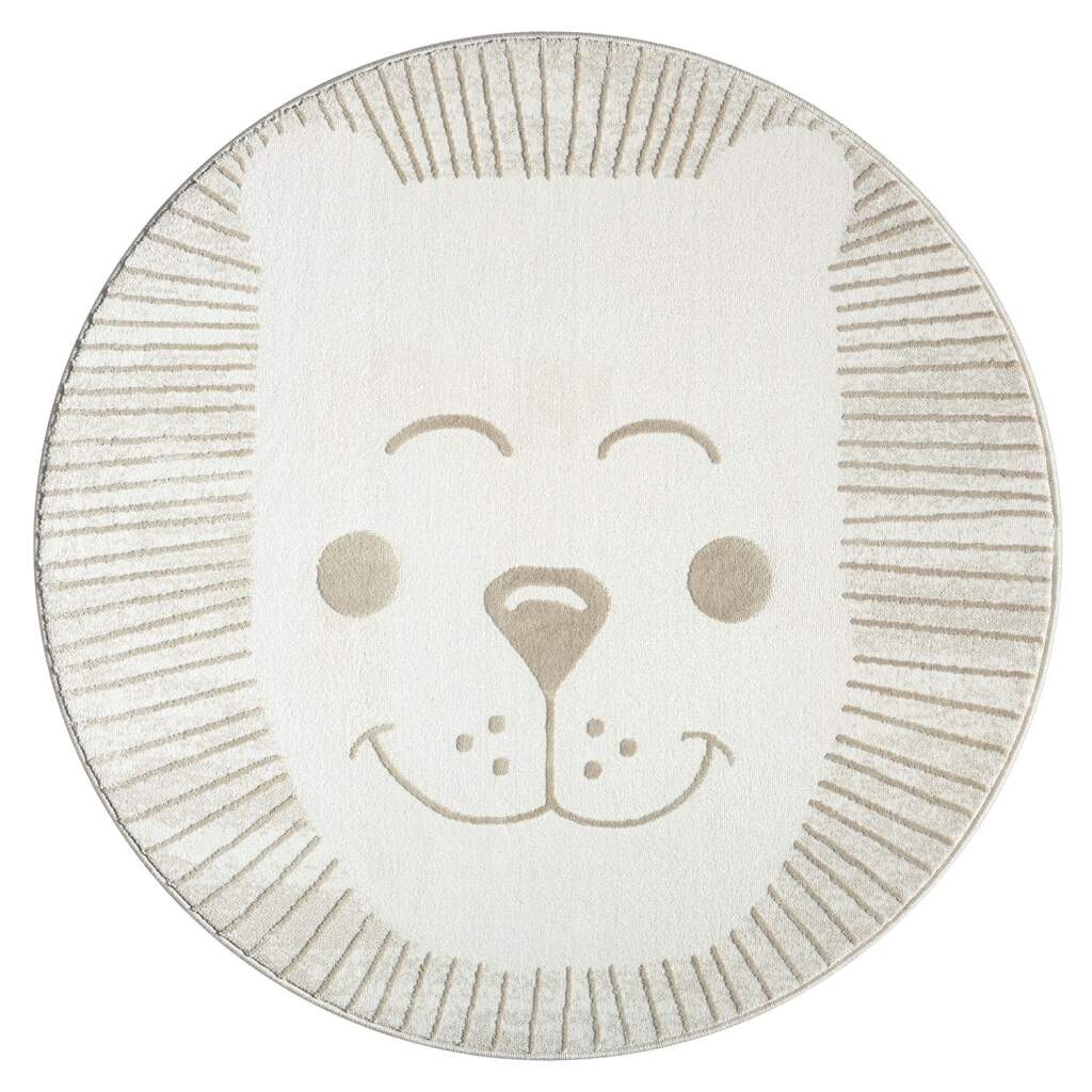 Carpet City Tapis pour enfants »MARA714« Rond 11 mm Höhe Kinderzimmer, Kurzflor,robust,Tiere,  Spielzimmer