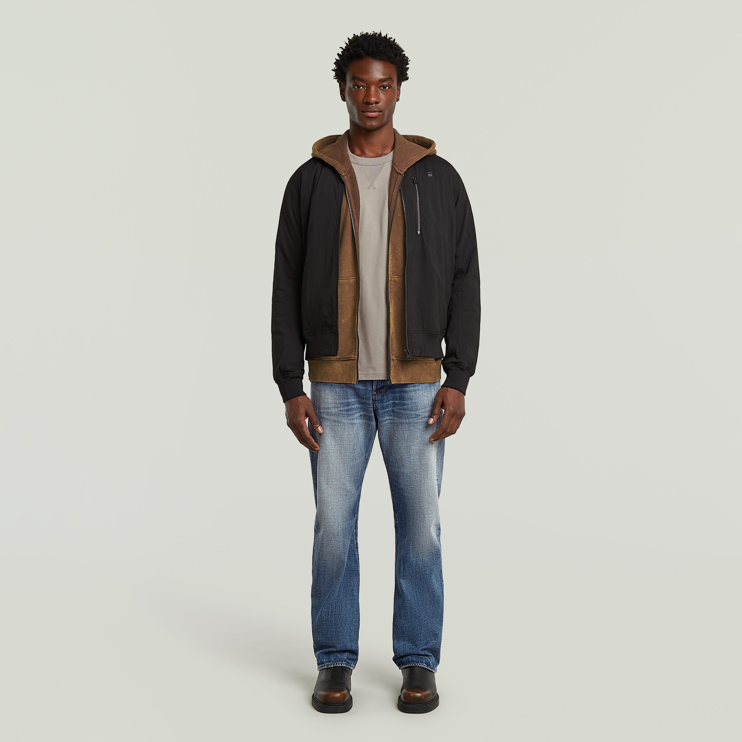 G-STAR T-shirt »Nifous« Rundhals, mit Rippeinsatz