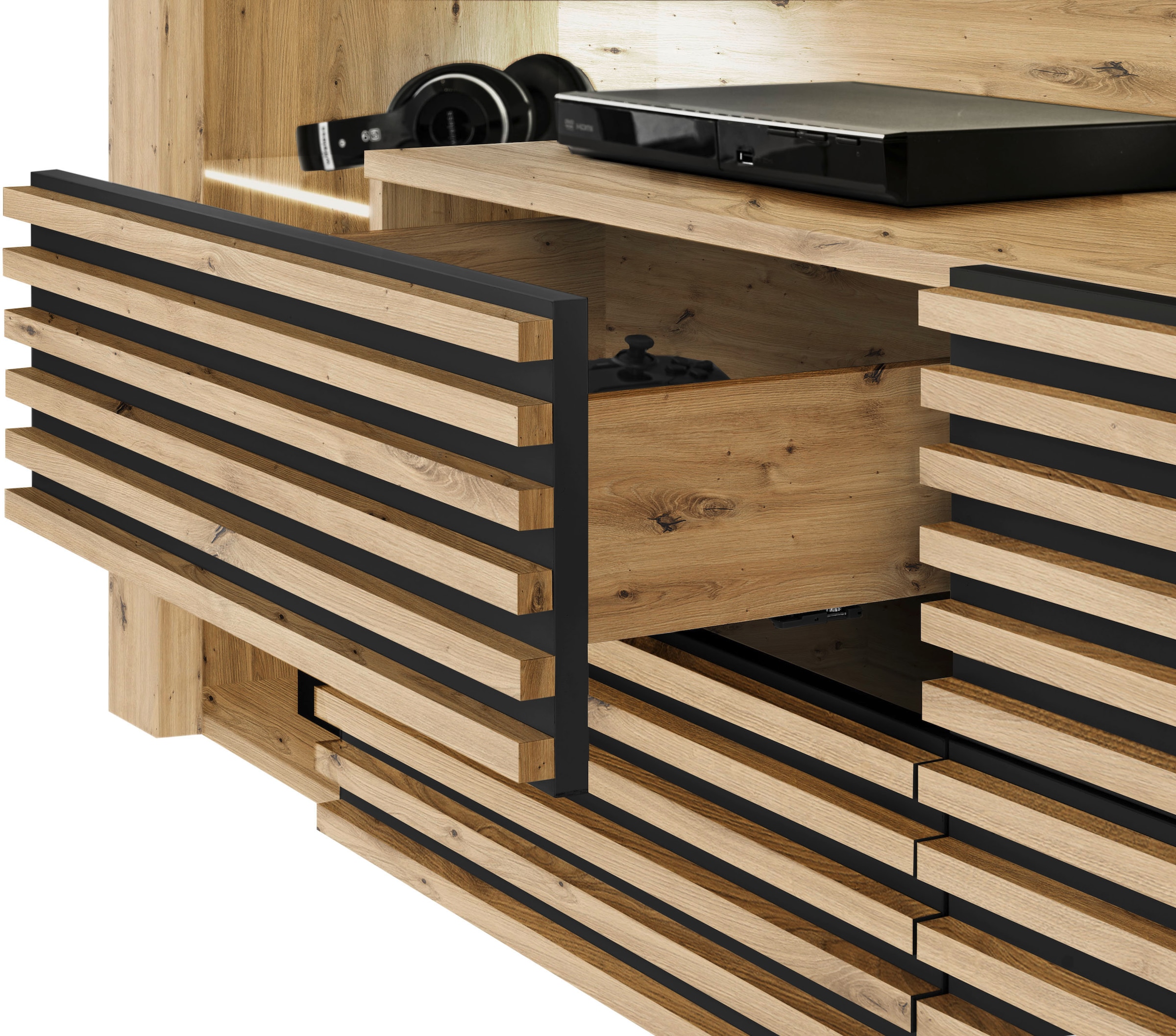 Stolkom Meuble TV »Goal TV Lowboard, B/H/T 179x67x 44 cm« 1 cuis tlg. %RESET$