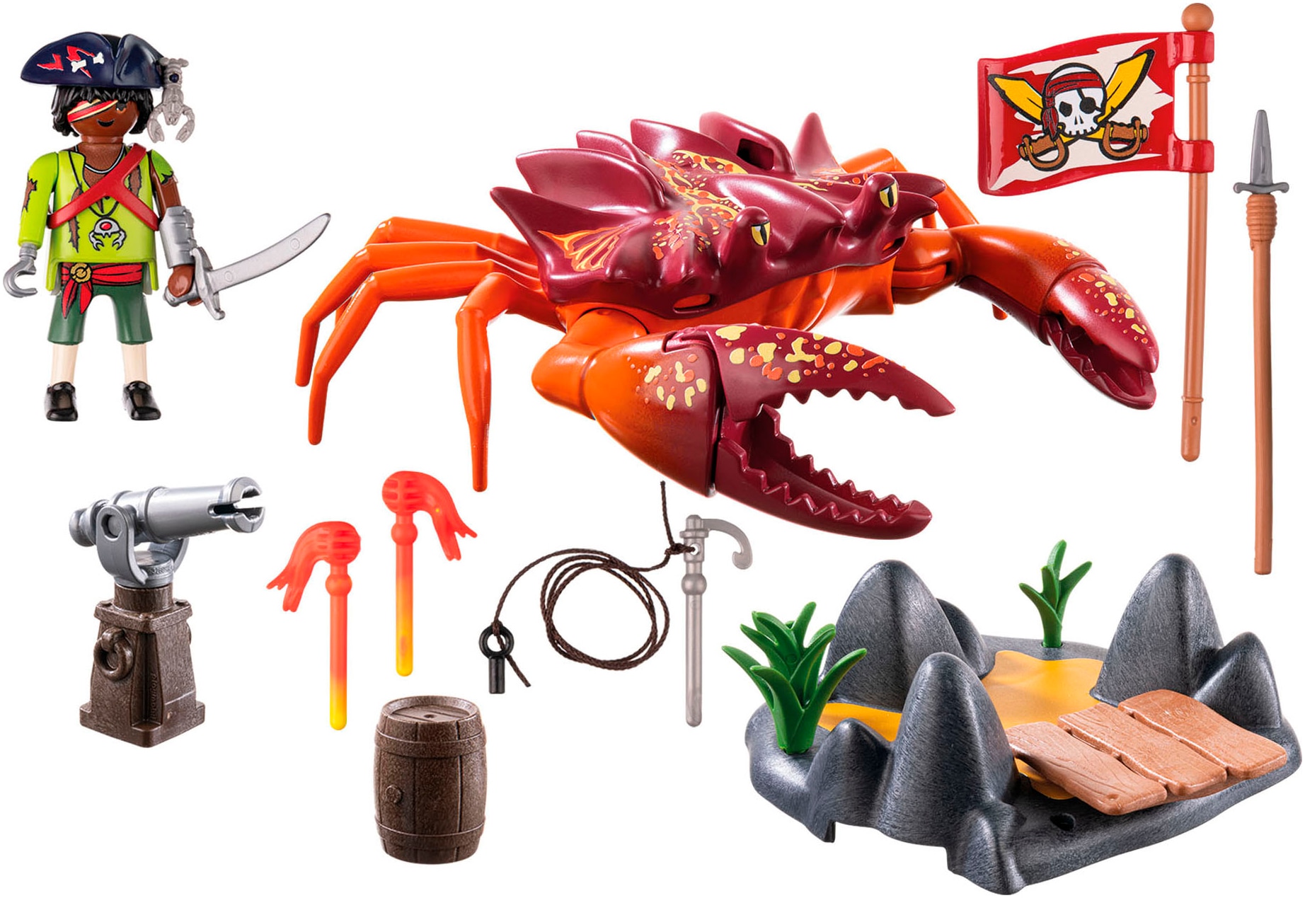 Playmobil® Jeu de construction »Kampf gegen die Riesenkrabbe (71532), Pirates« Made in Europe