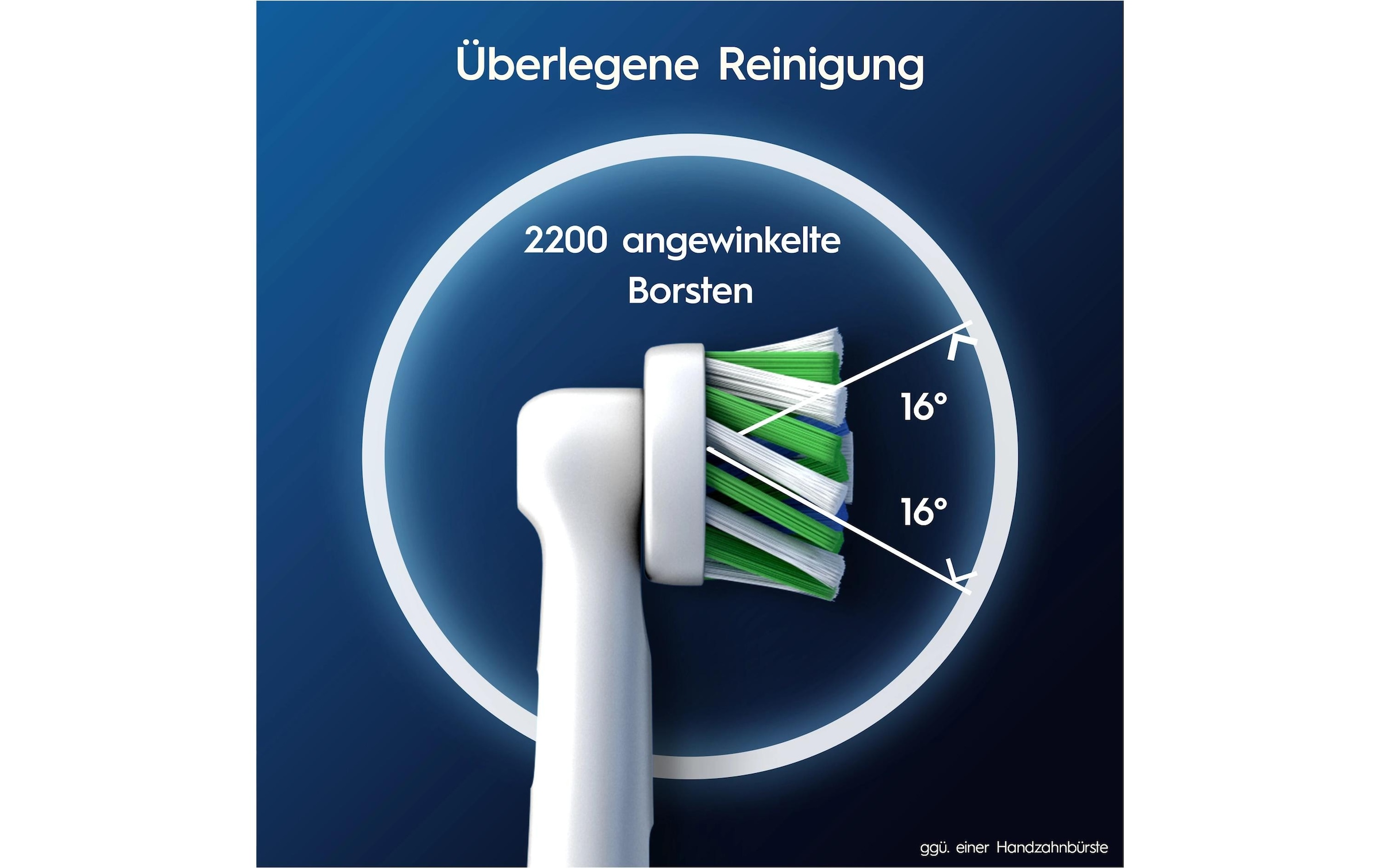 Oral-B Aufsteckbürsten »Pro CrossAction« Zahnreinigung mit innovativen X-förmigen Borsten