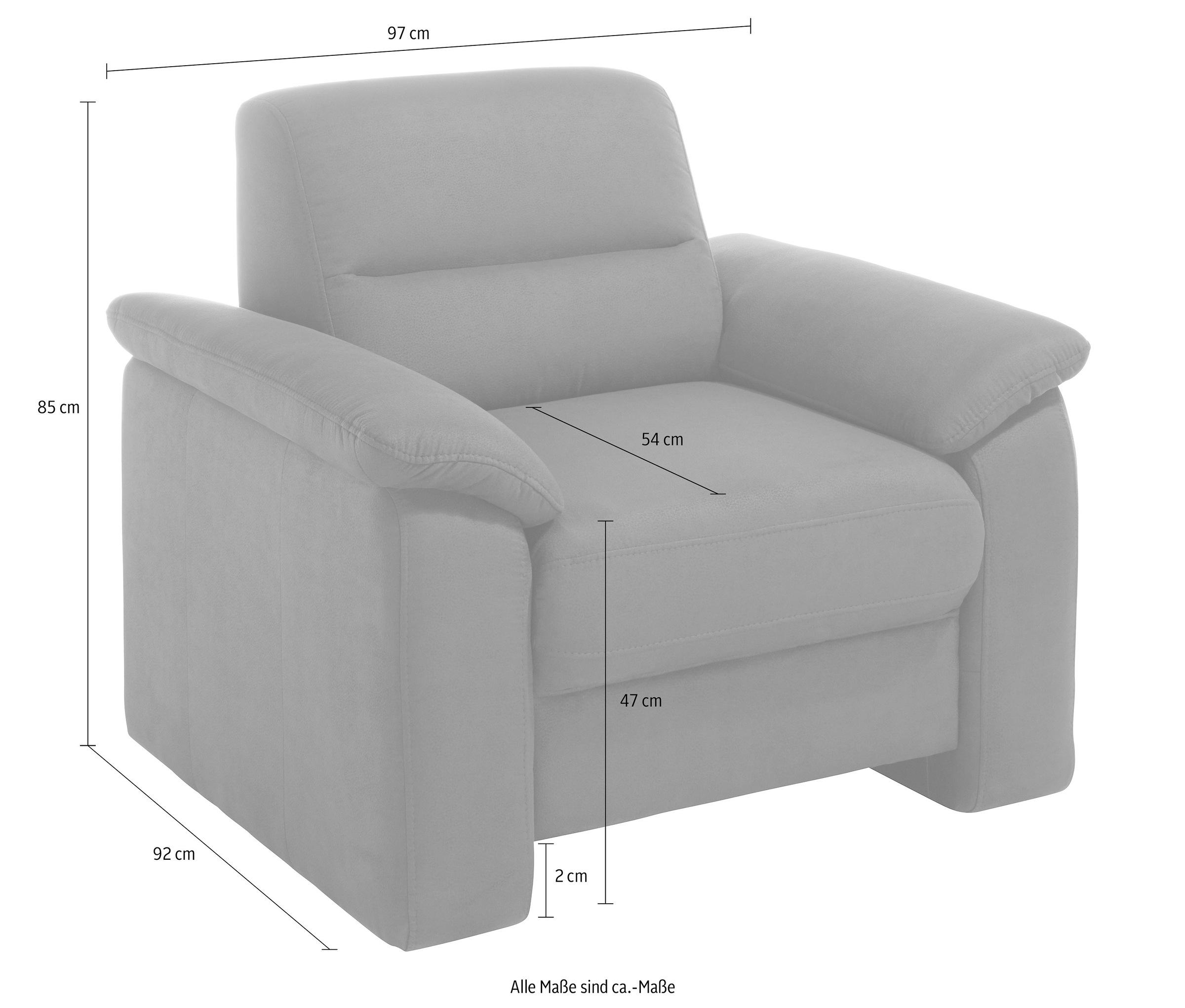 sit&more Fauteuil »Ascara« inklusive komfortablem Federkern