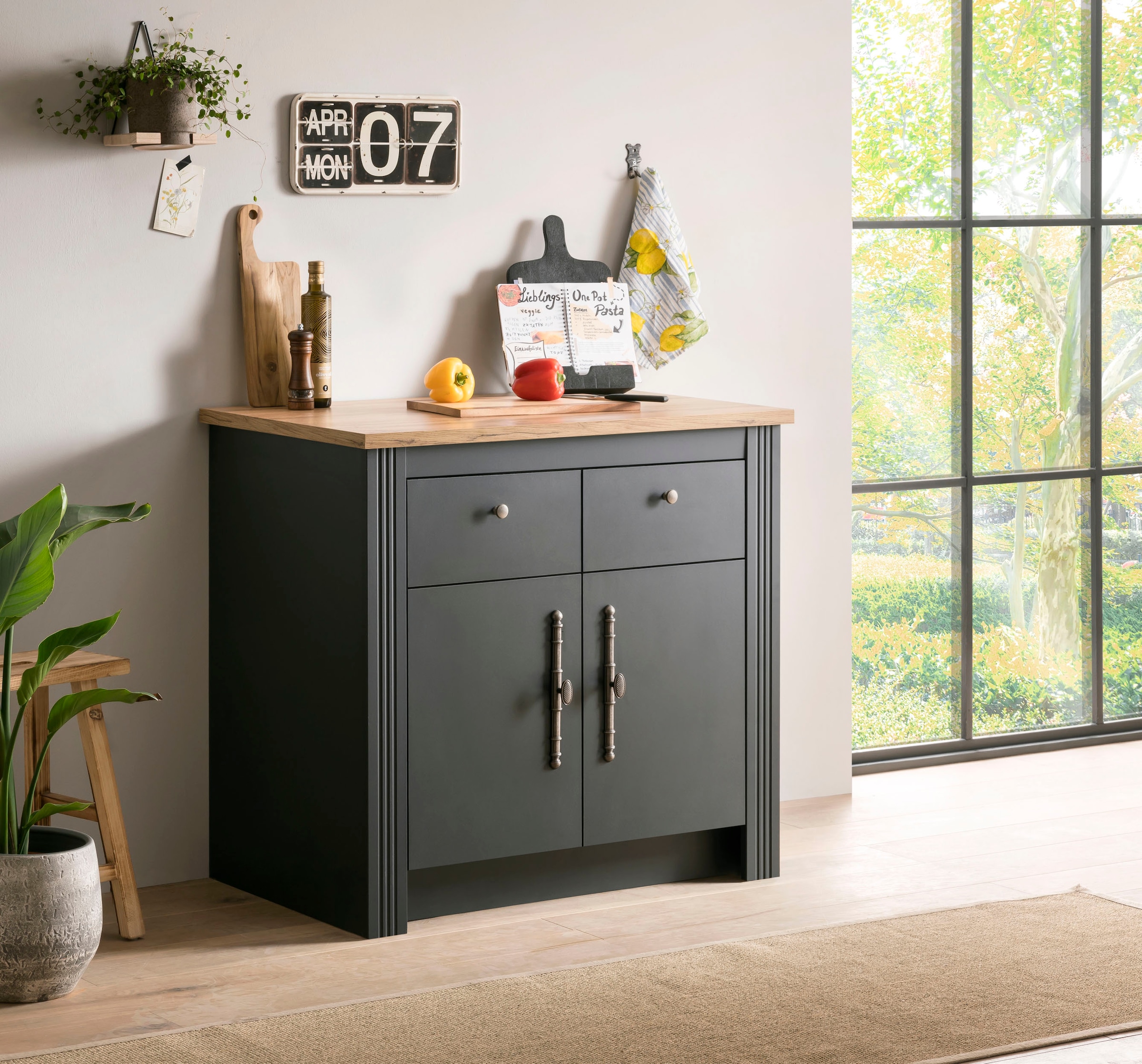 KOCHSTATION Unterschrank »KS-Westminster« im romantischen Landhausstil, Breite 100 cm, exclusiv by Otto