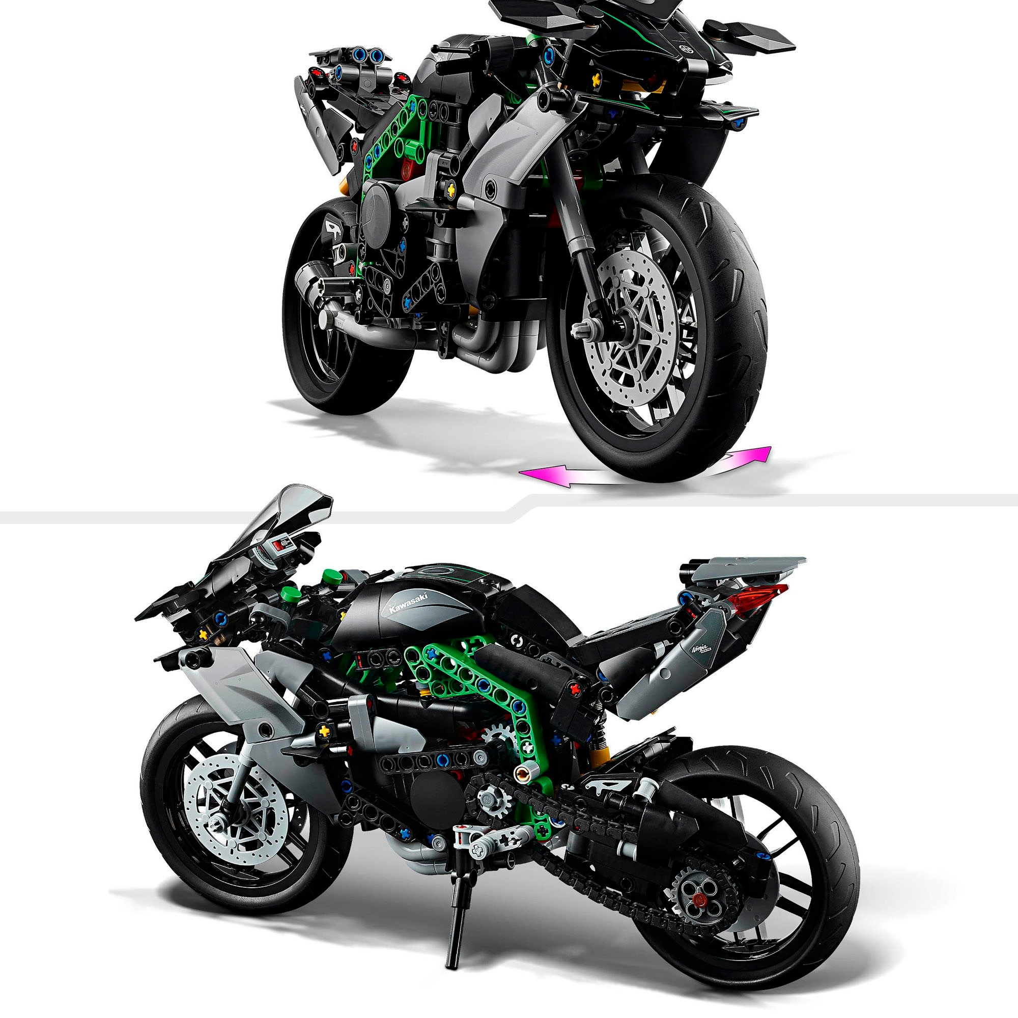 LEGO® Konstruktionsspielsteine »Kawasaki Ninja H2R Motorrad (42170), LEGO® Technic« Made in Europe