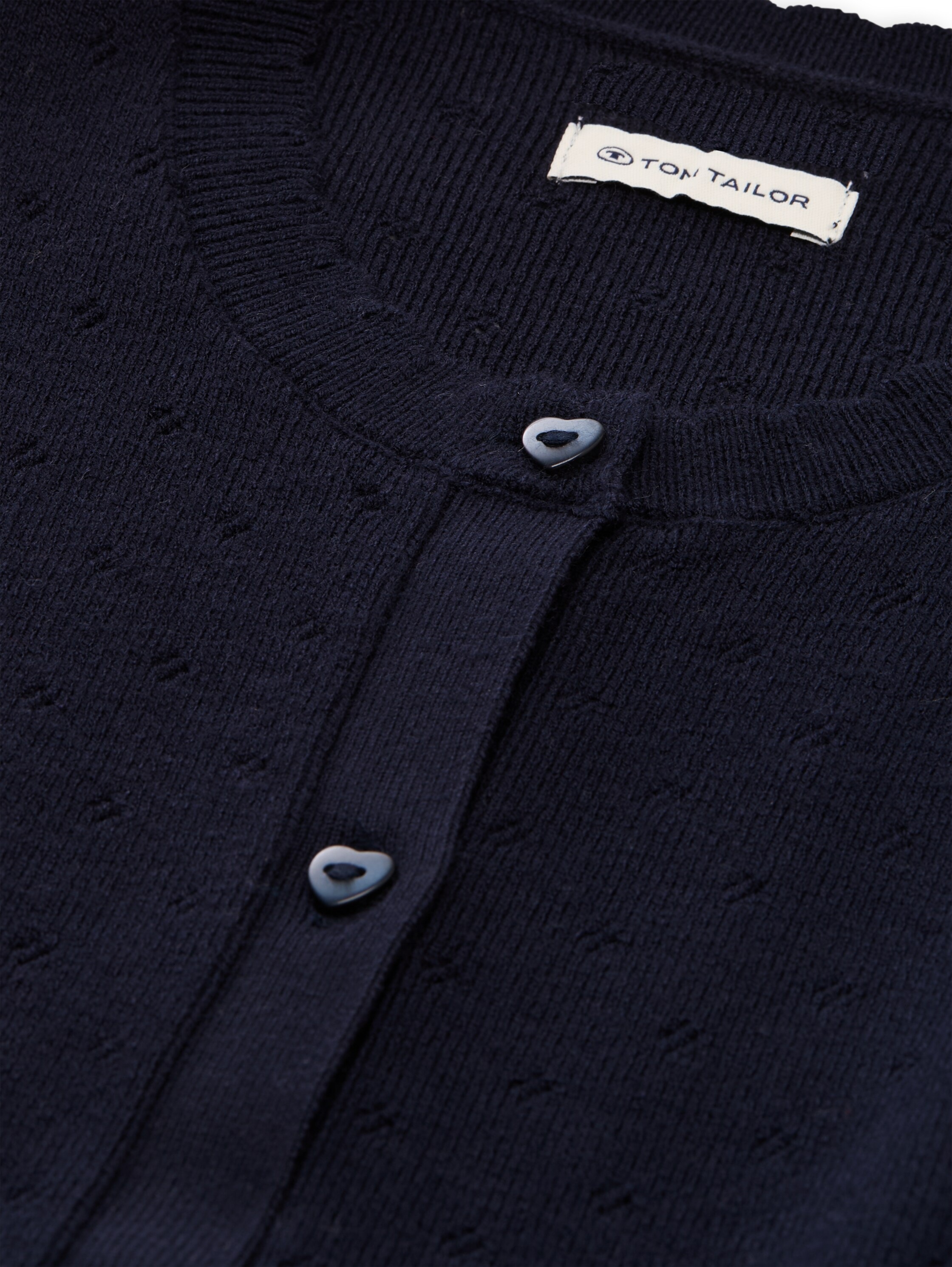 TOM TAILOR Veste en tricot ajouré avec motif